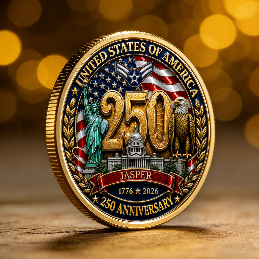 Custom Air Force Veteran 250th Anniversary Coin