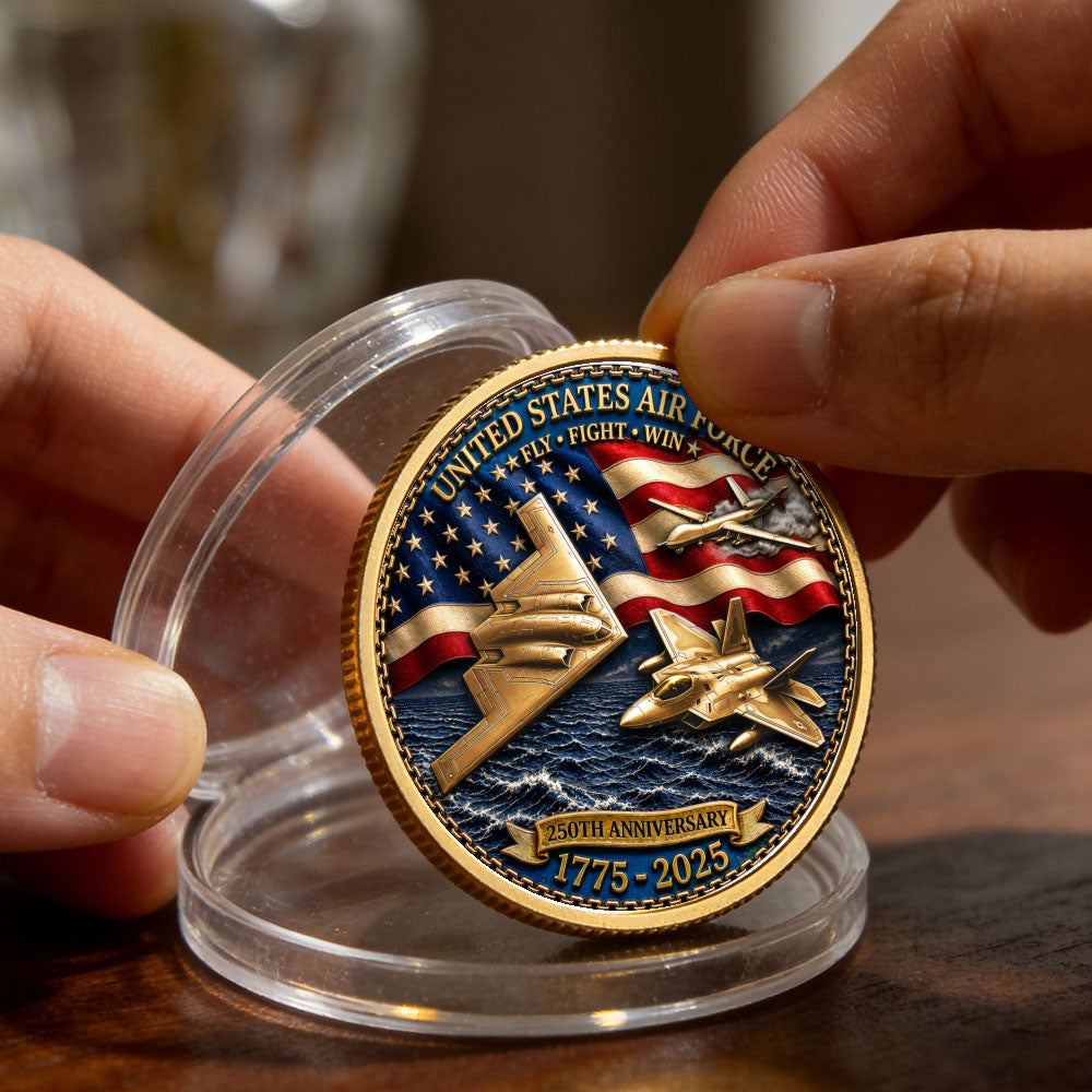 Personalized U.S.Air Force 250th Anniversary Tank Challenge Coin