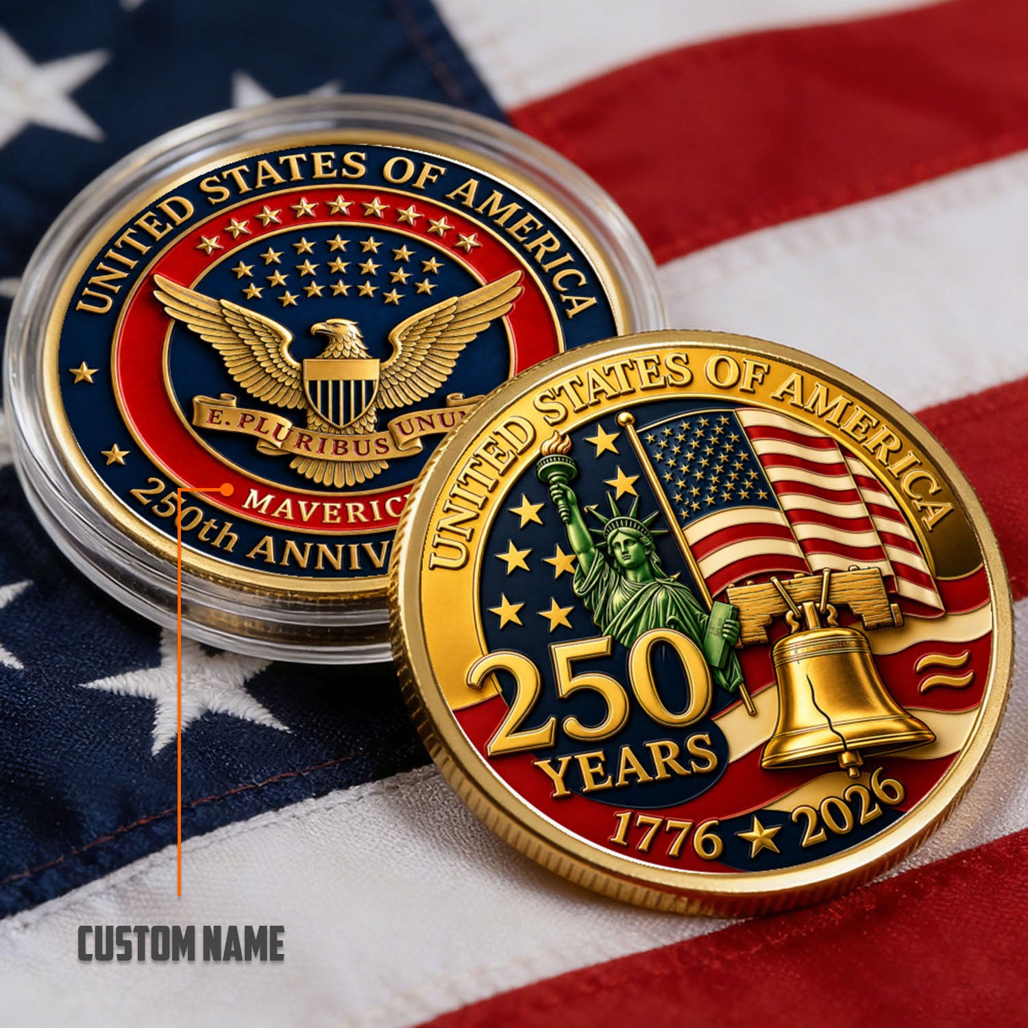 U.S. Military 250th Anniversary Custom Coin