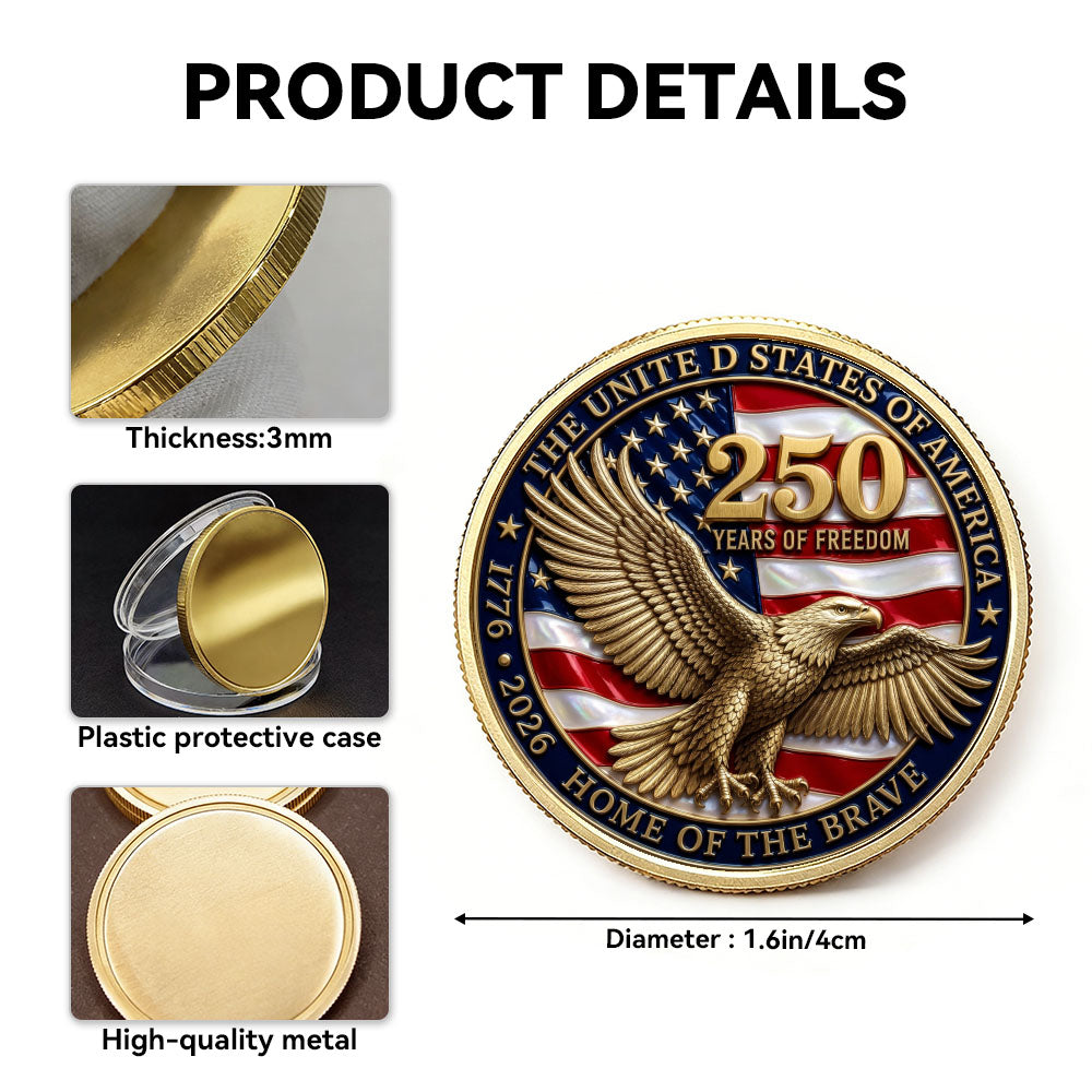 United States of America 250th Anniversary Freedom Challenge Coin