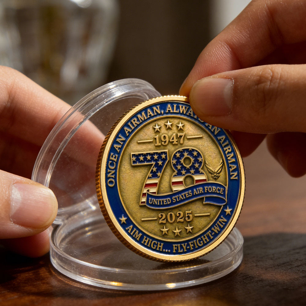 Personalized U.S. Air Force 250th Anniversary Rank Challenge Coin