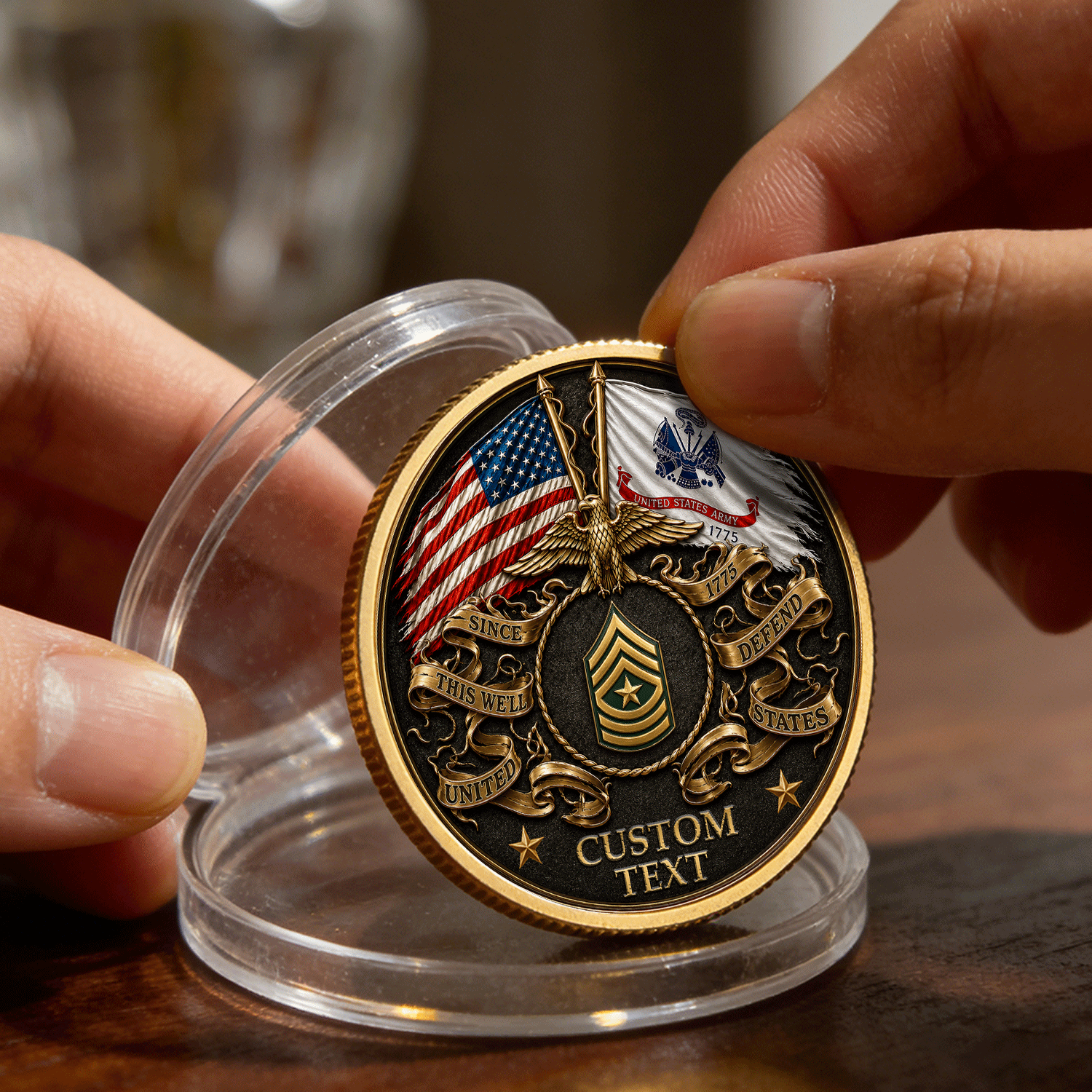 US Army Custom Service Insignia 3D Challenge Coin Gift