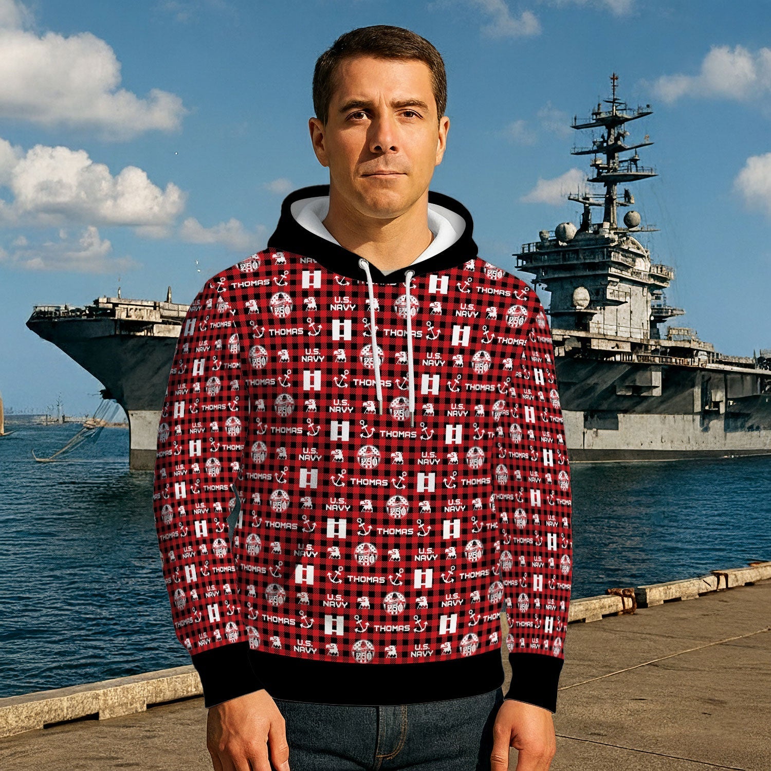 Personalized US Navy 3D All Over Print Hoodie KAH3D02