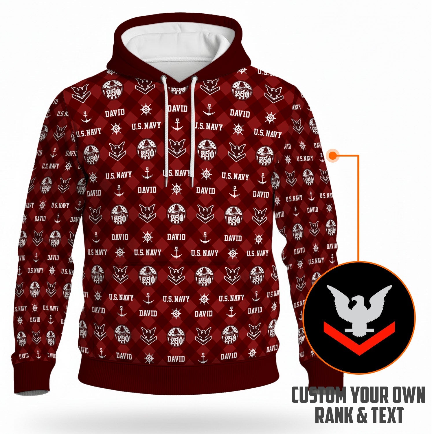 Personalized US Navy 3D All Over Print Hoodie KAH3D03