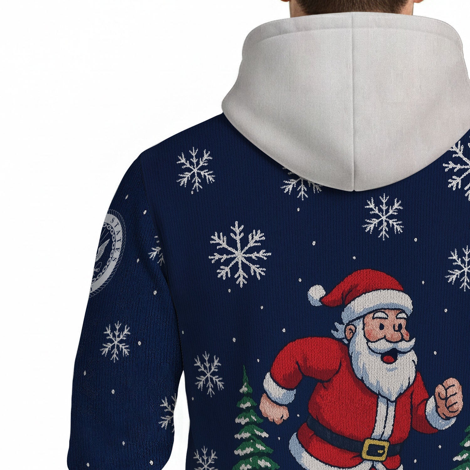 Bigfoot Navy 3D All Over Print Hoodie Xmas