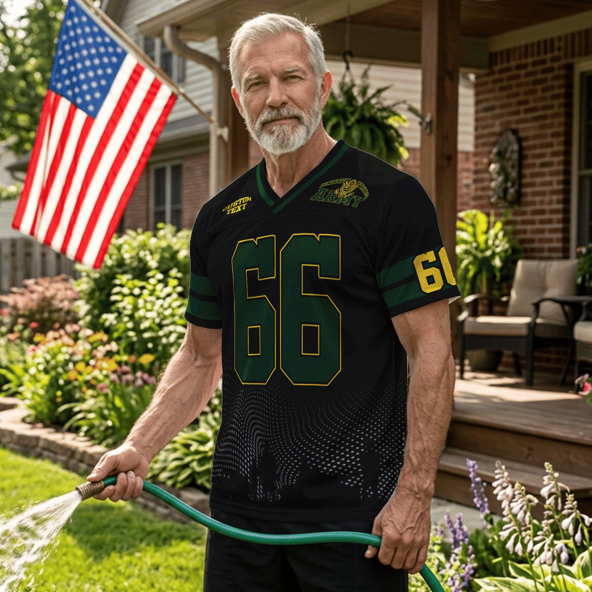 U.S. Army Personalized Sports Jersey Custom Rank Text Military Apparel