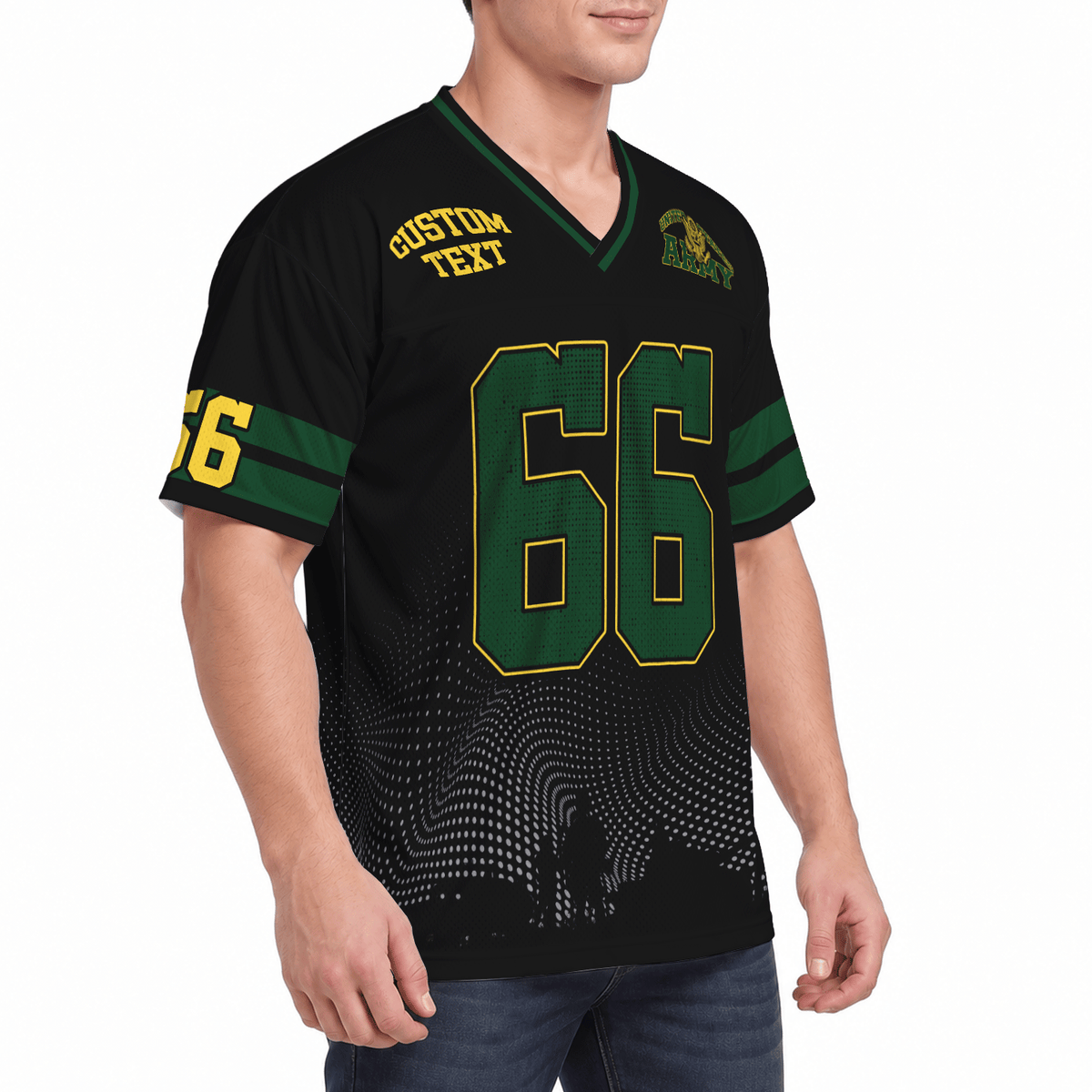 U.S. Army Personalized Sports Jersey Custom Rank Text Military Apparel