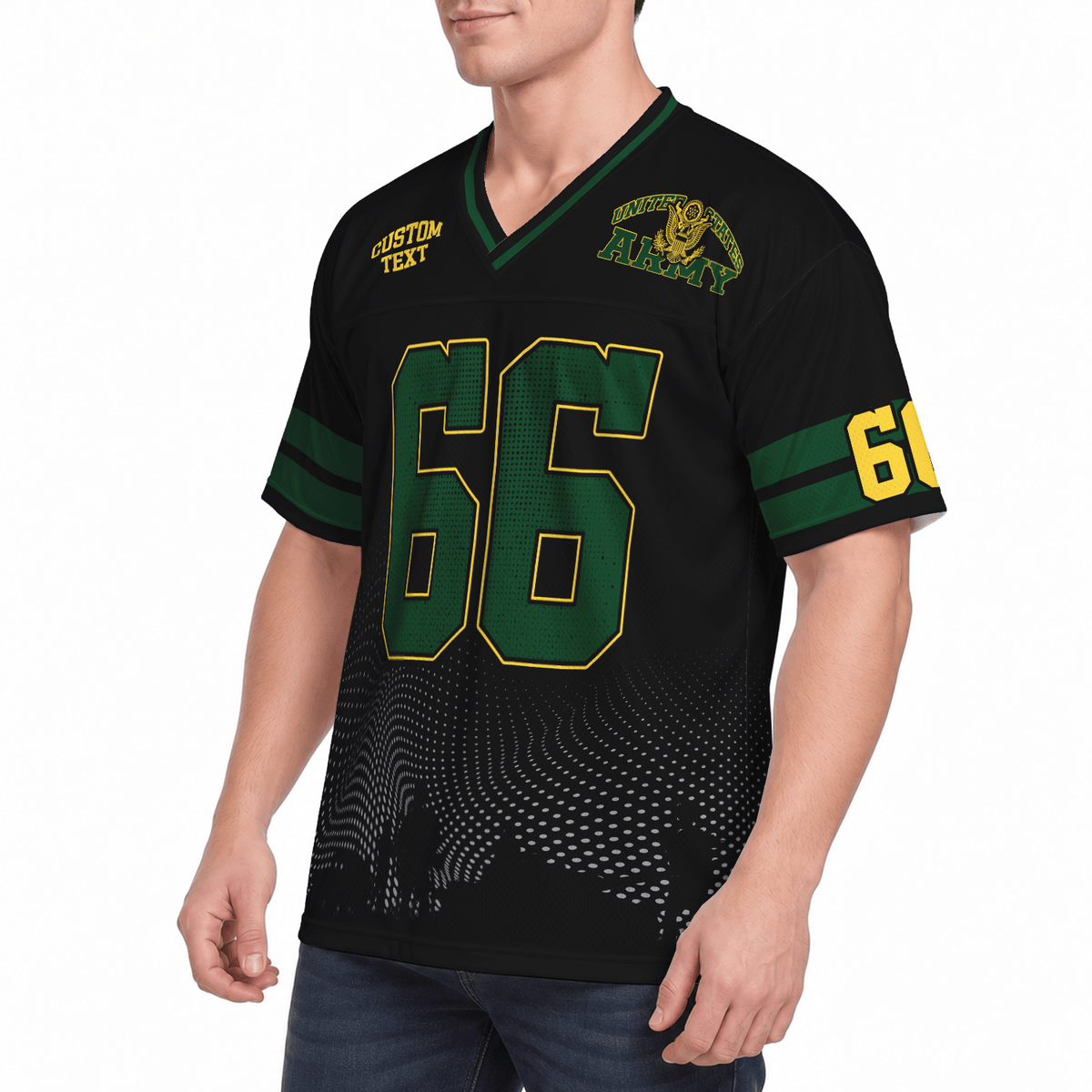 U.S. Army Personalized Sports Jersey Custom Rank Text Military Apparel