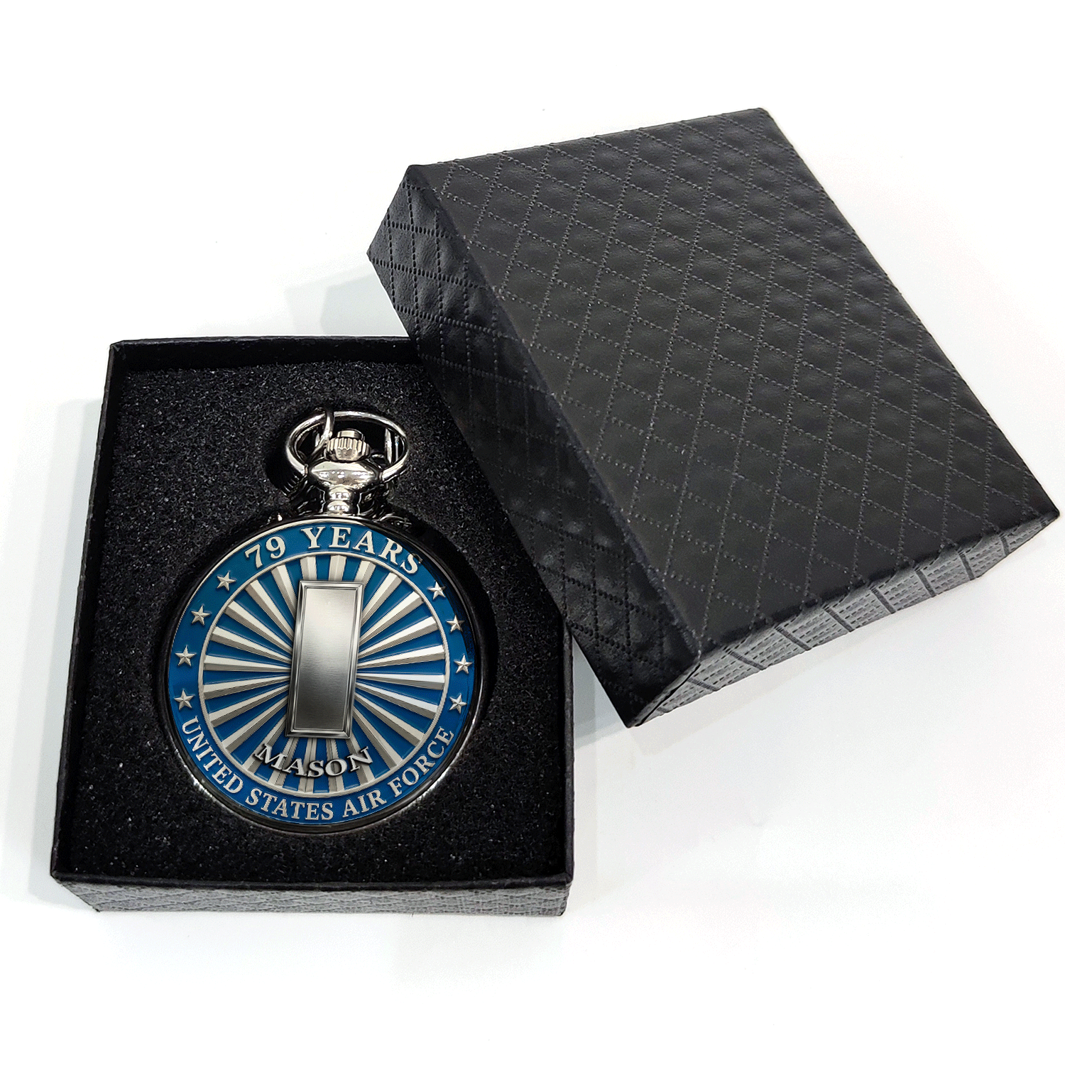 Personalized US Air Force Pocket Watch Custom Name Gift