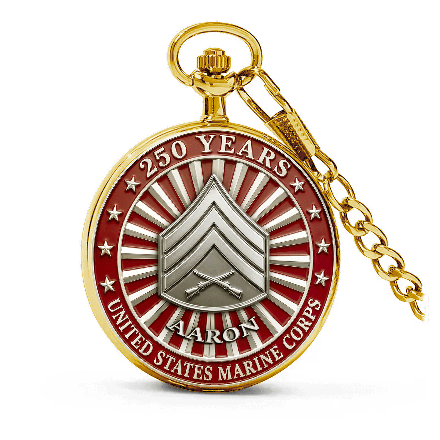 Personalized USMC Pocket Watch Custom Name Gift