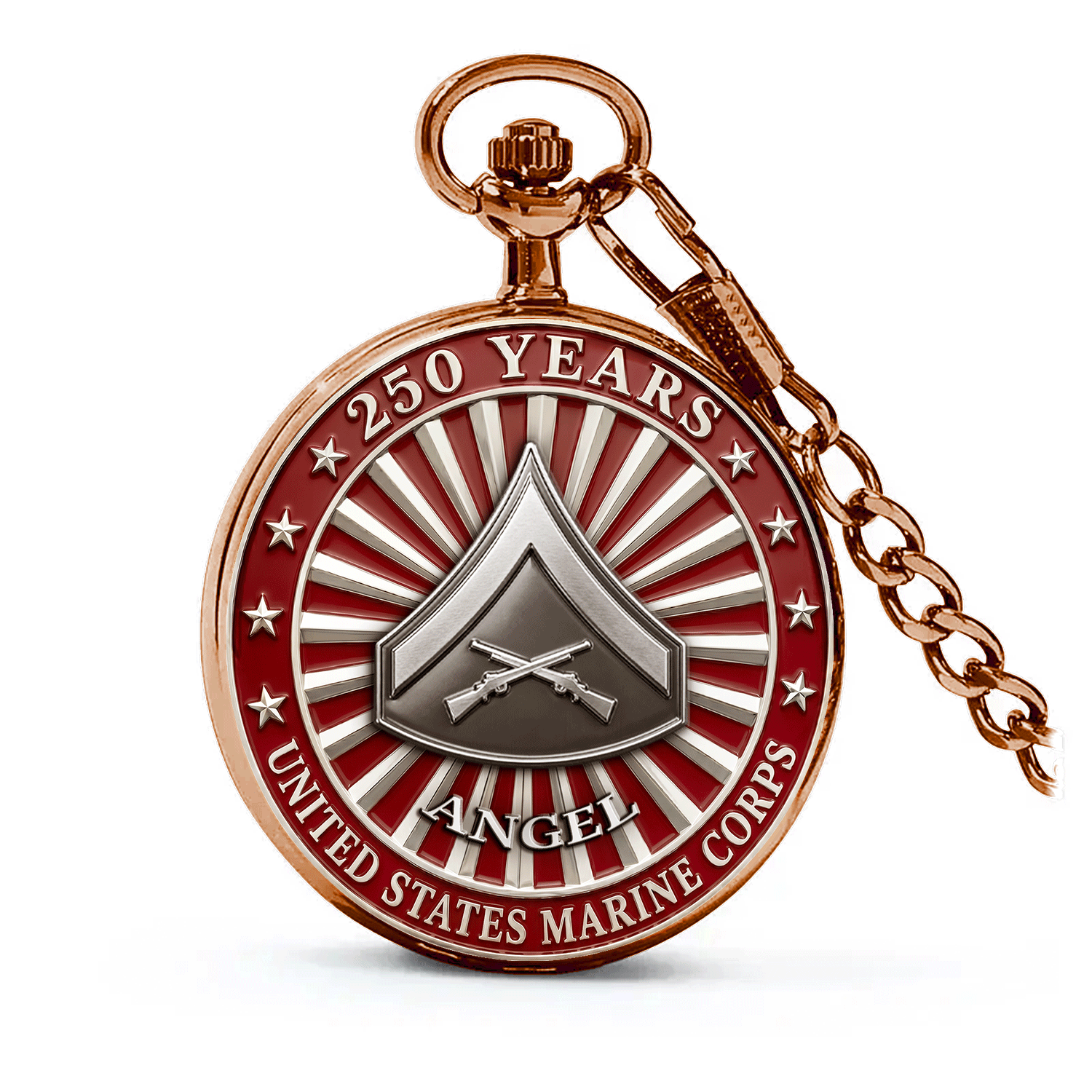 Personalized USMC Pocket Watch Custom Name Gift