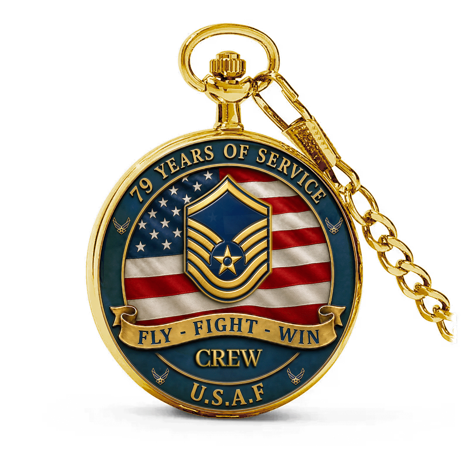 Custom US Air Force Pocket Watch Promotion Gift