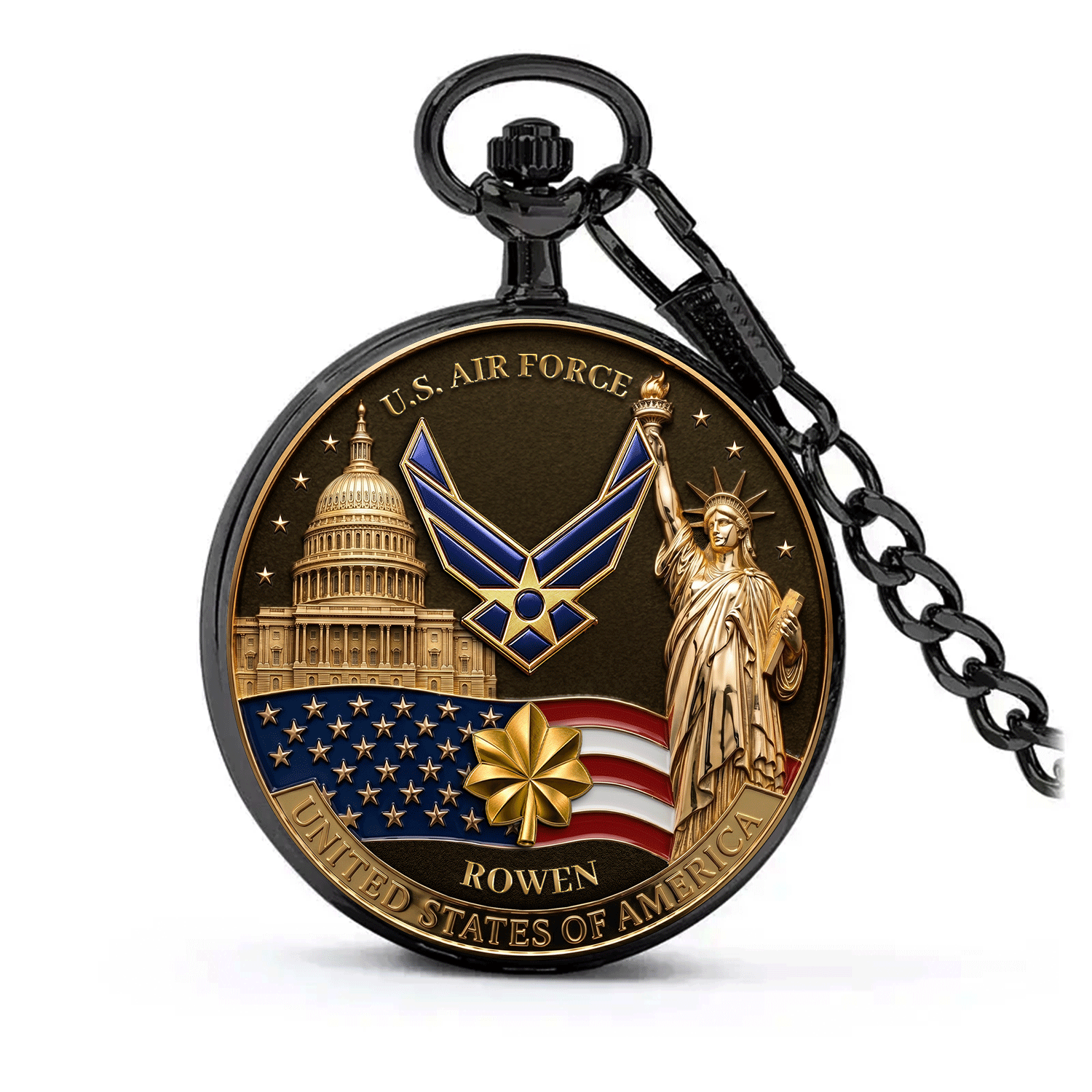 US Air Force Military Pocket Watch Veteran Appreciation Gift