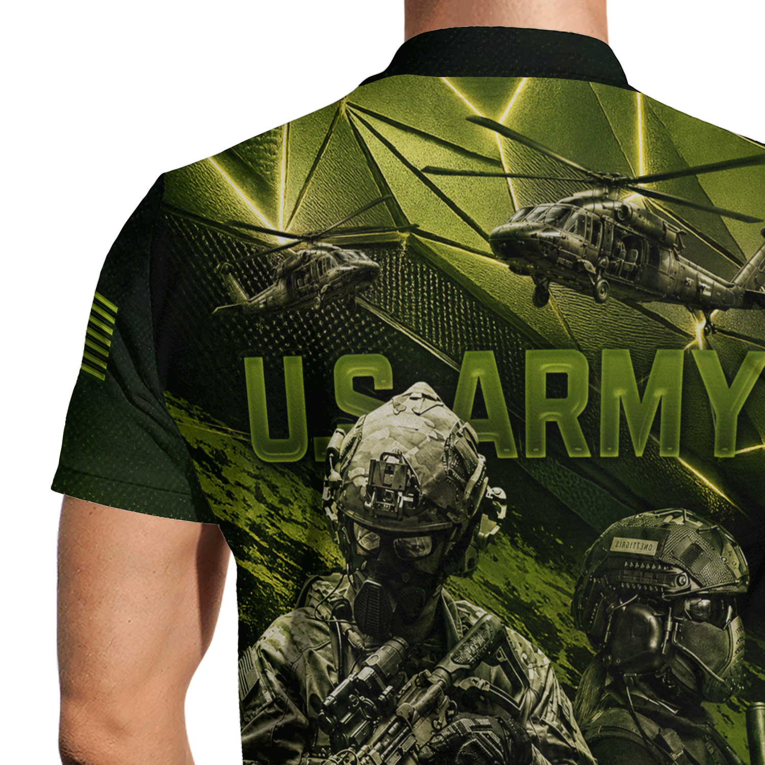 Personalized US Army Rank 3D All-Over Print Polo Shirt Gift