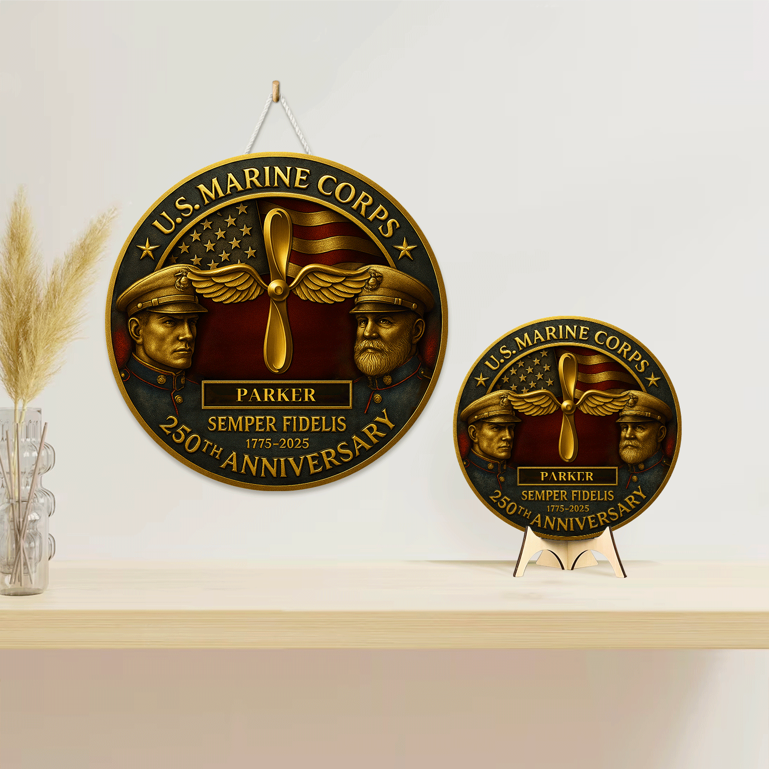 250th MARlNE Corps Anniversary Wooden Sign