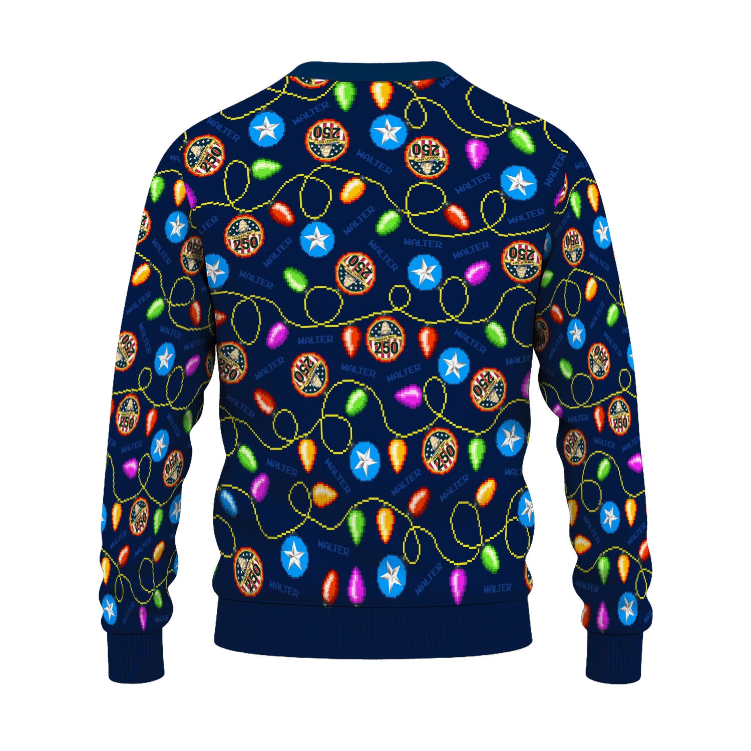 Custom Ranks And Text US Navy Ugly Christmas Sweater for Women Men KAUST02