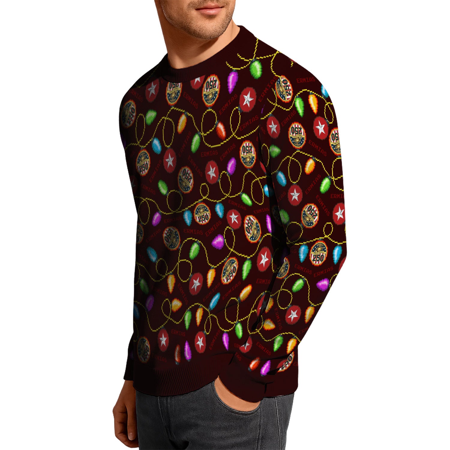 Custom Ranks And Text USMC Ugly Christmas Sweater for Women Men KAUST02