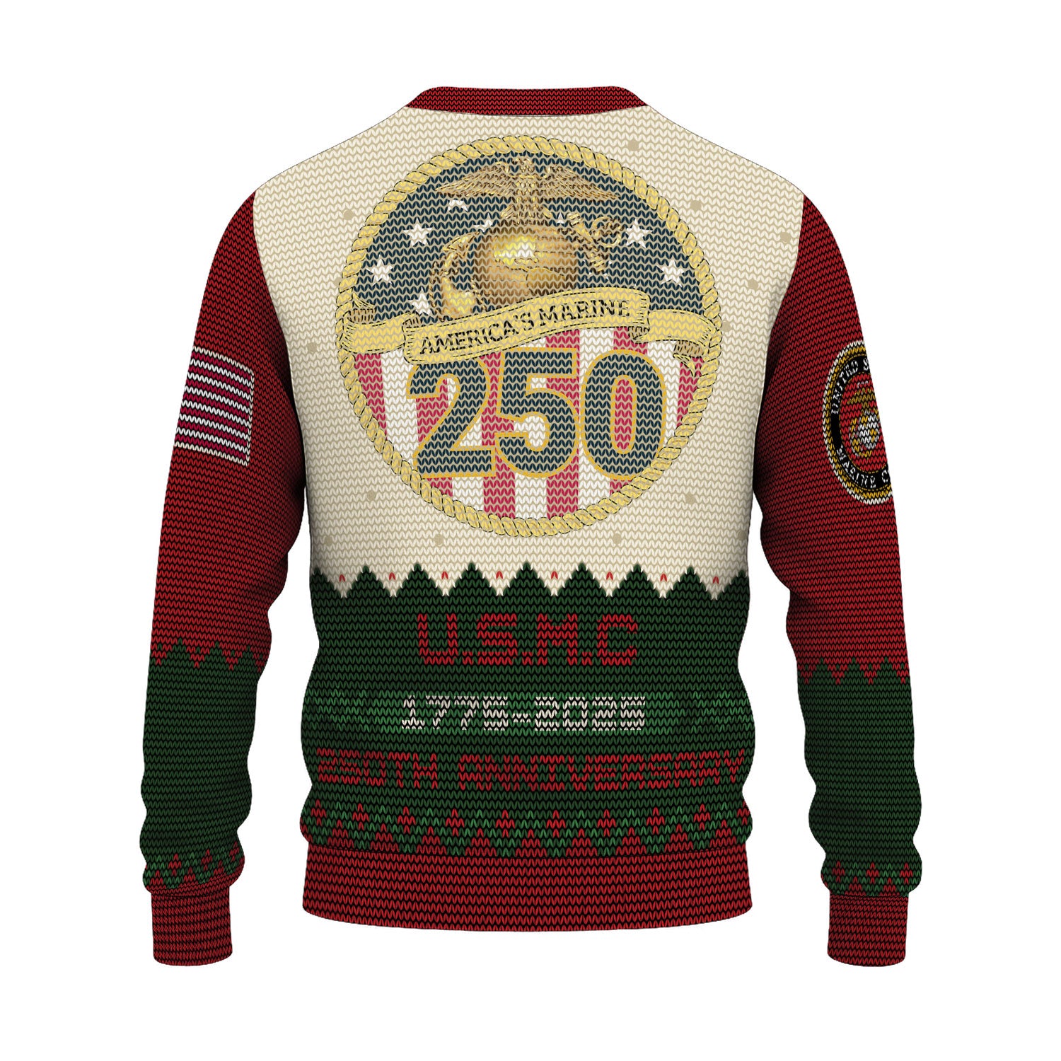 Custom Ranks And Text USMC Ugly Christmas Sweater for Women Men KAUST07