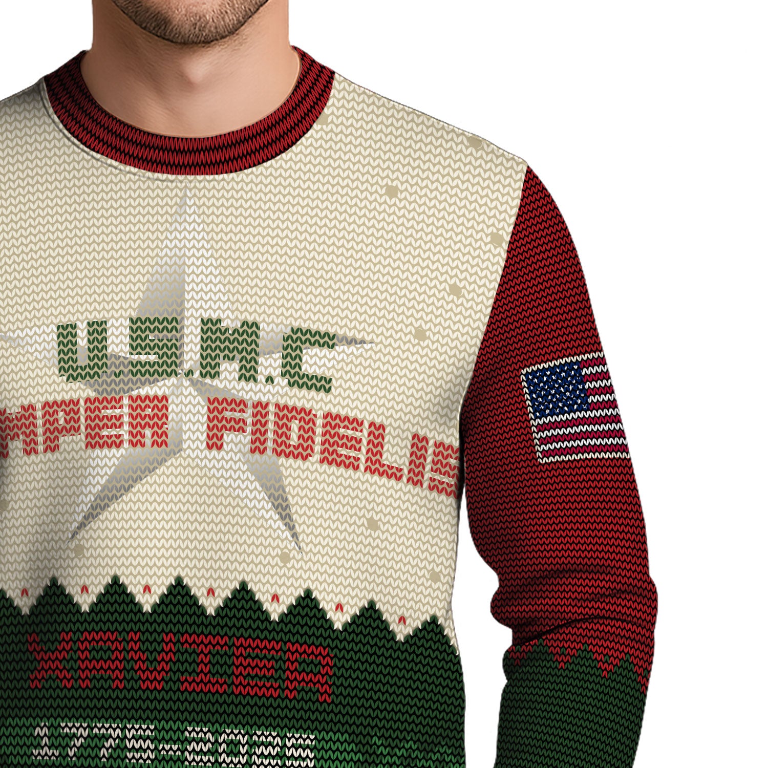 Custom Ranks And Text USMC Ugly Christmas Sweater for Women Men KAUST07