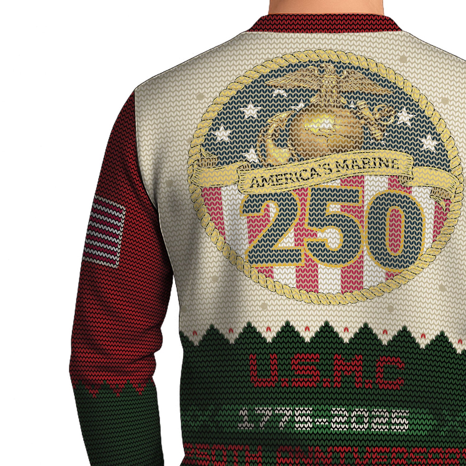 Custom Ranks And Text USMC Ugly Christmas Sweater for Women Men KAUST07