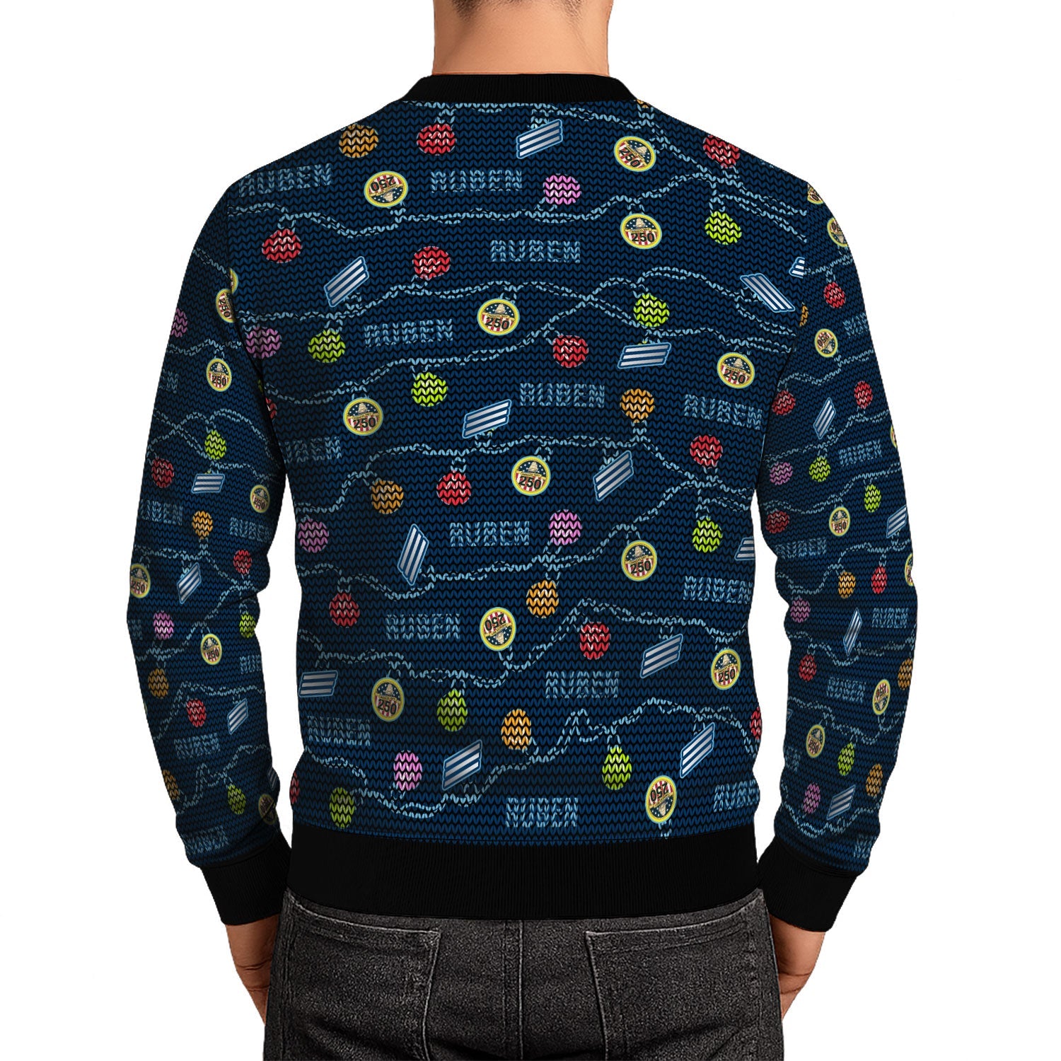 Personalized US Navy Christmas Ugly Sweater KAUST08