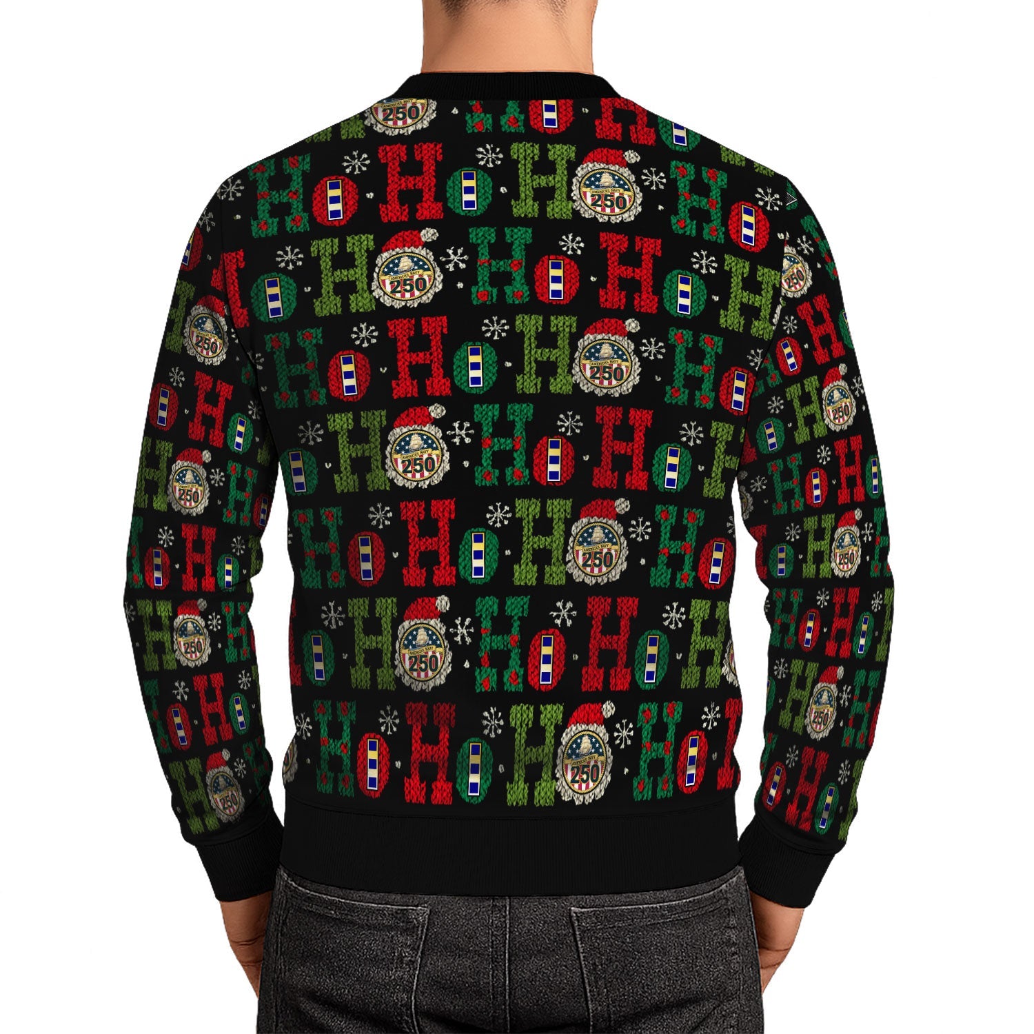 Personalized US Navy Christmas Ugly Sweater KAUST14