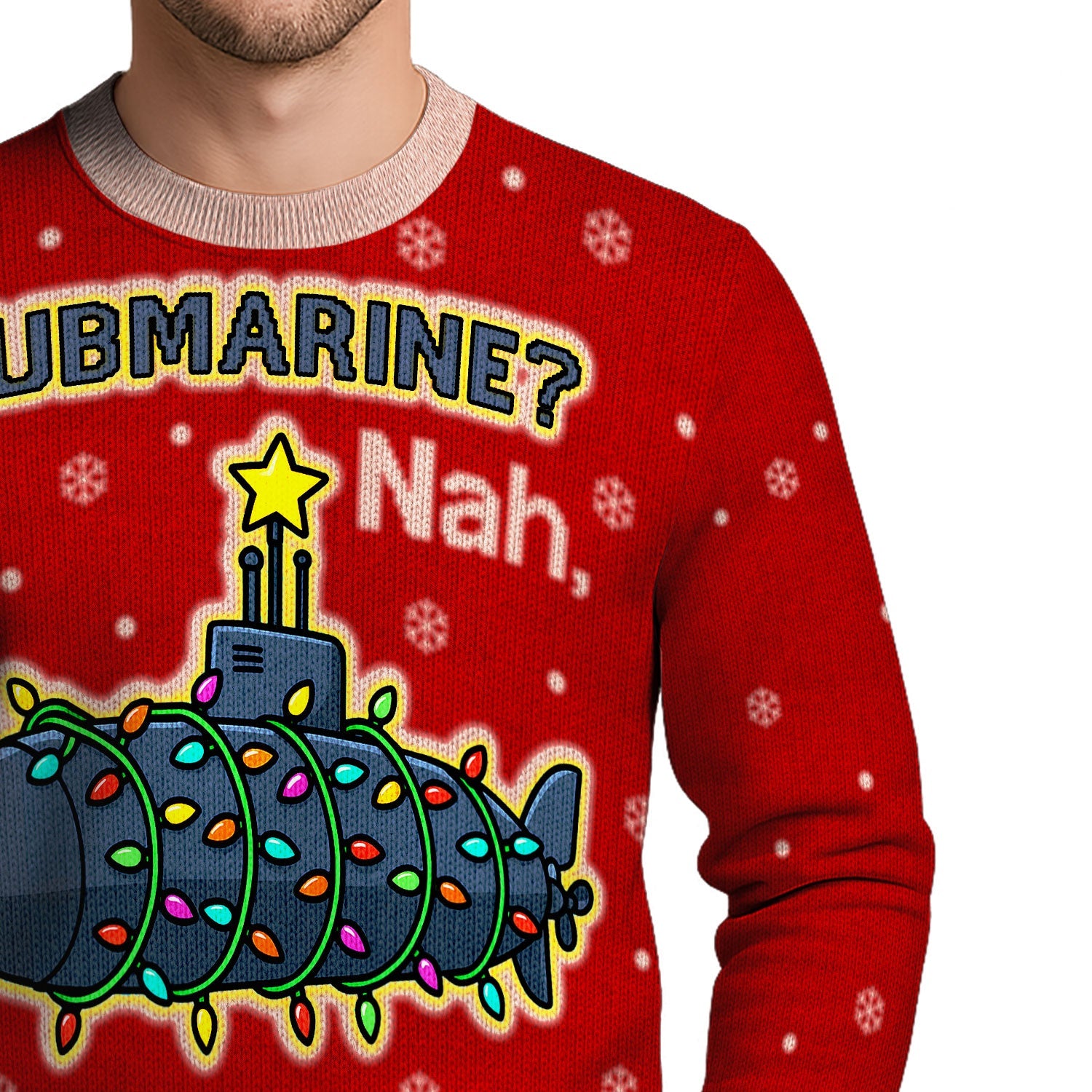 Personalized US Navy Christmas Ugly Sweater KAUST15