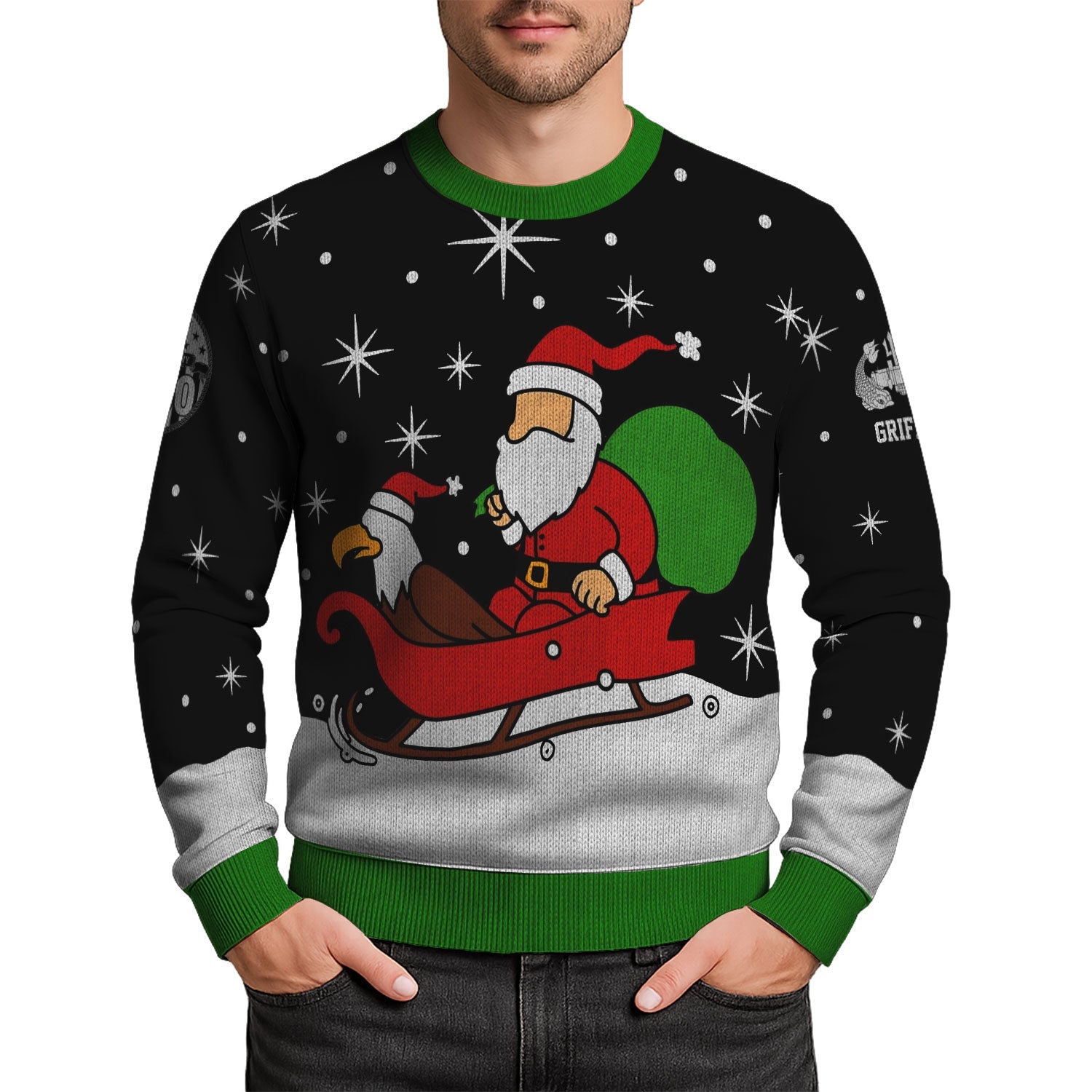 Personalized US Navy Christmas Ugly Sweater KAUST16