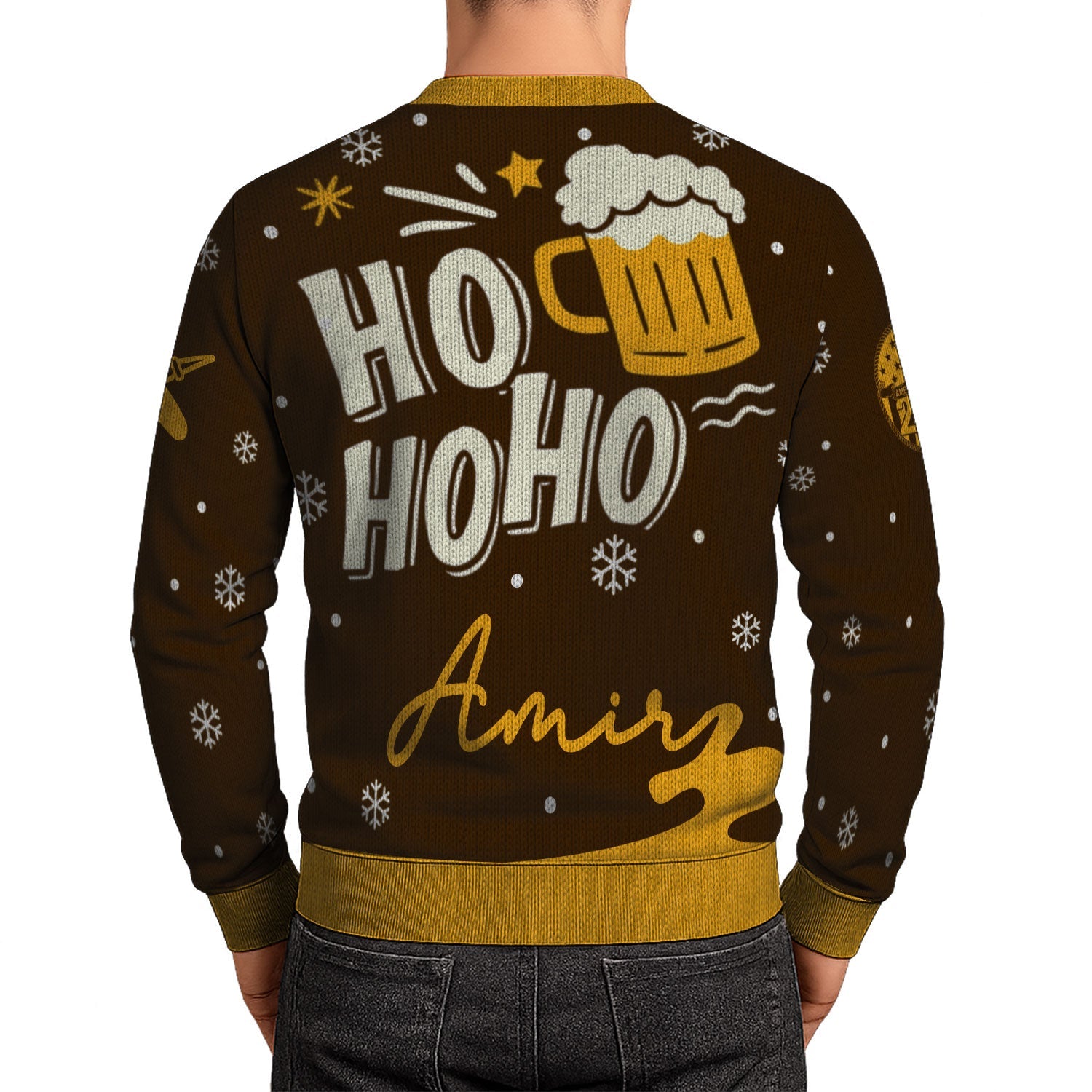 Personalized US Navy Christmas Ugly Sweater KAUST18