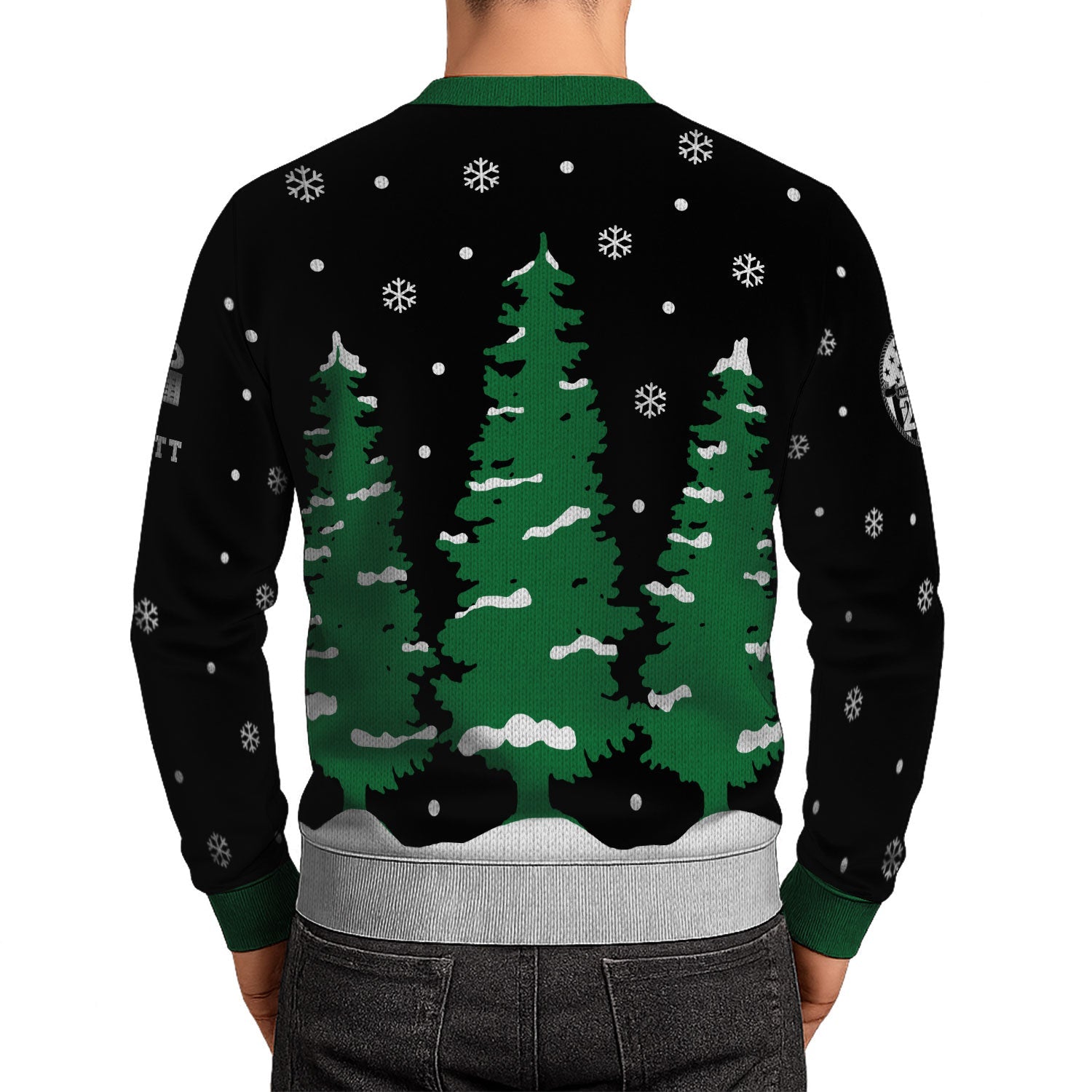 Personalized US Navy Christmas Ugly Sweater KAUST19