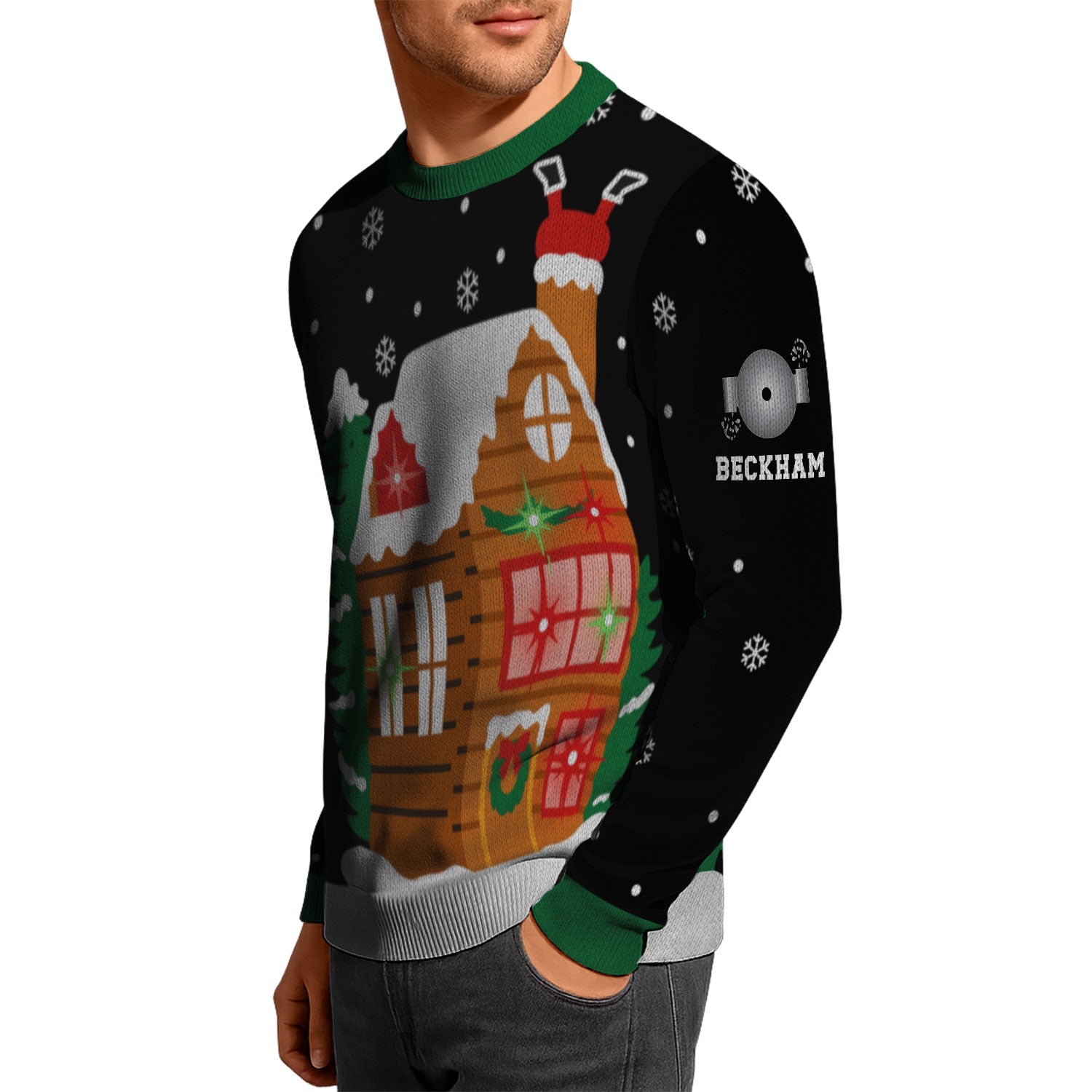 Personalized US Navy Christmas Ugly Sweater KAUST19