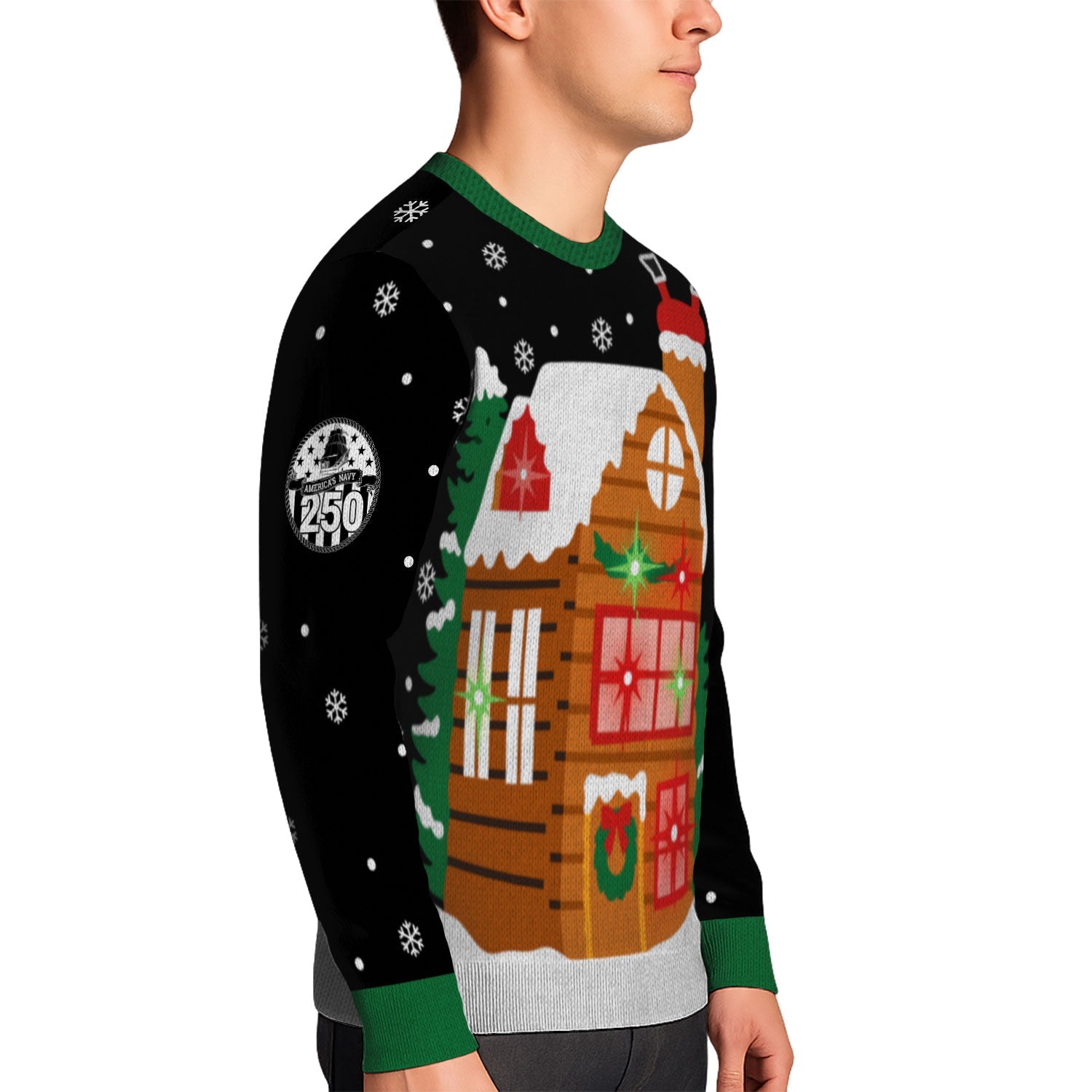 Personalized US Navy Christmas Ugly Sweater KAUST19