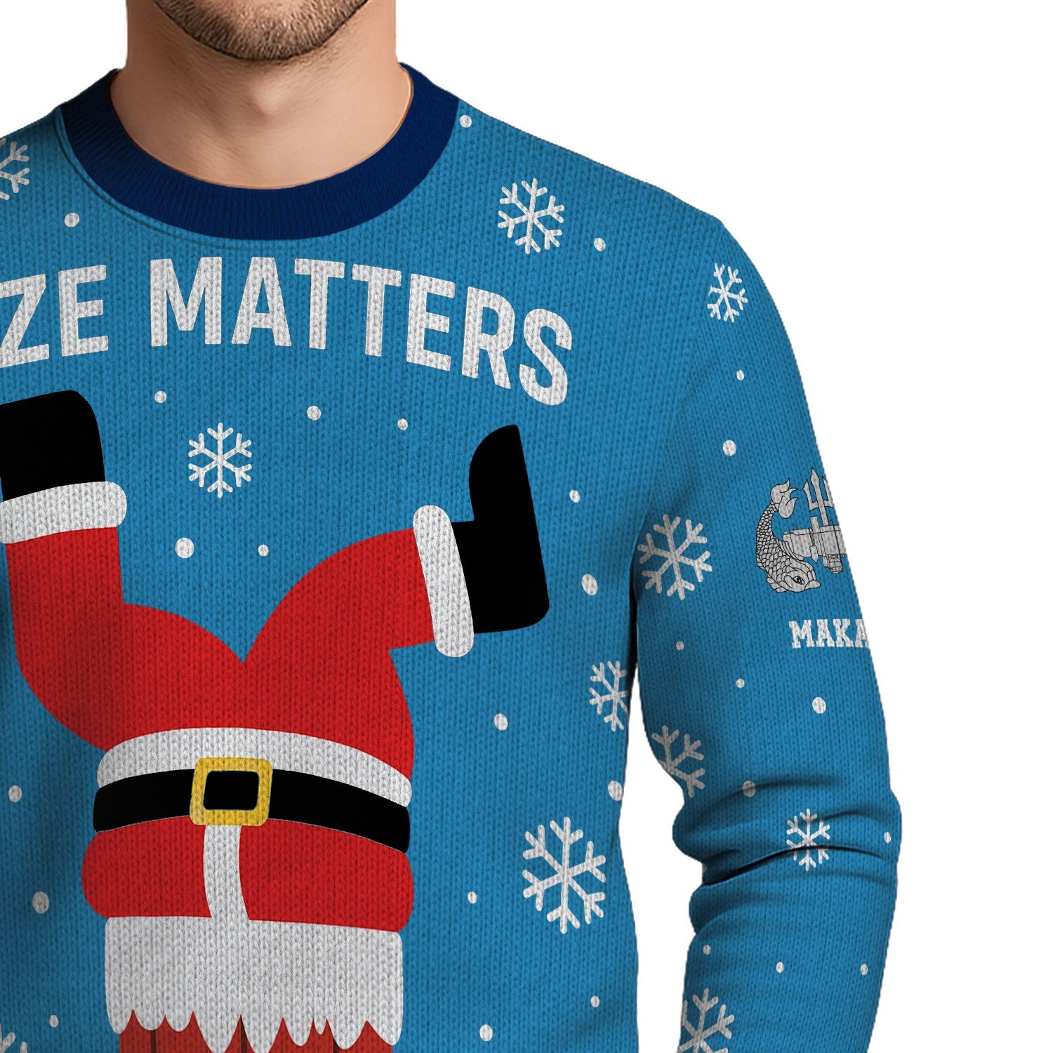 Personalized US Navy Christmas Ugly Sweater KAUST21