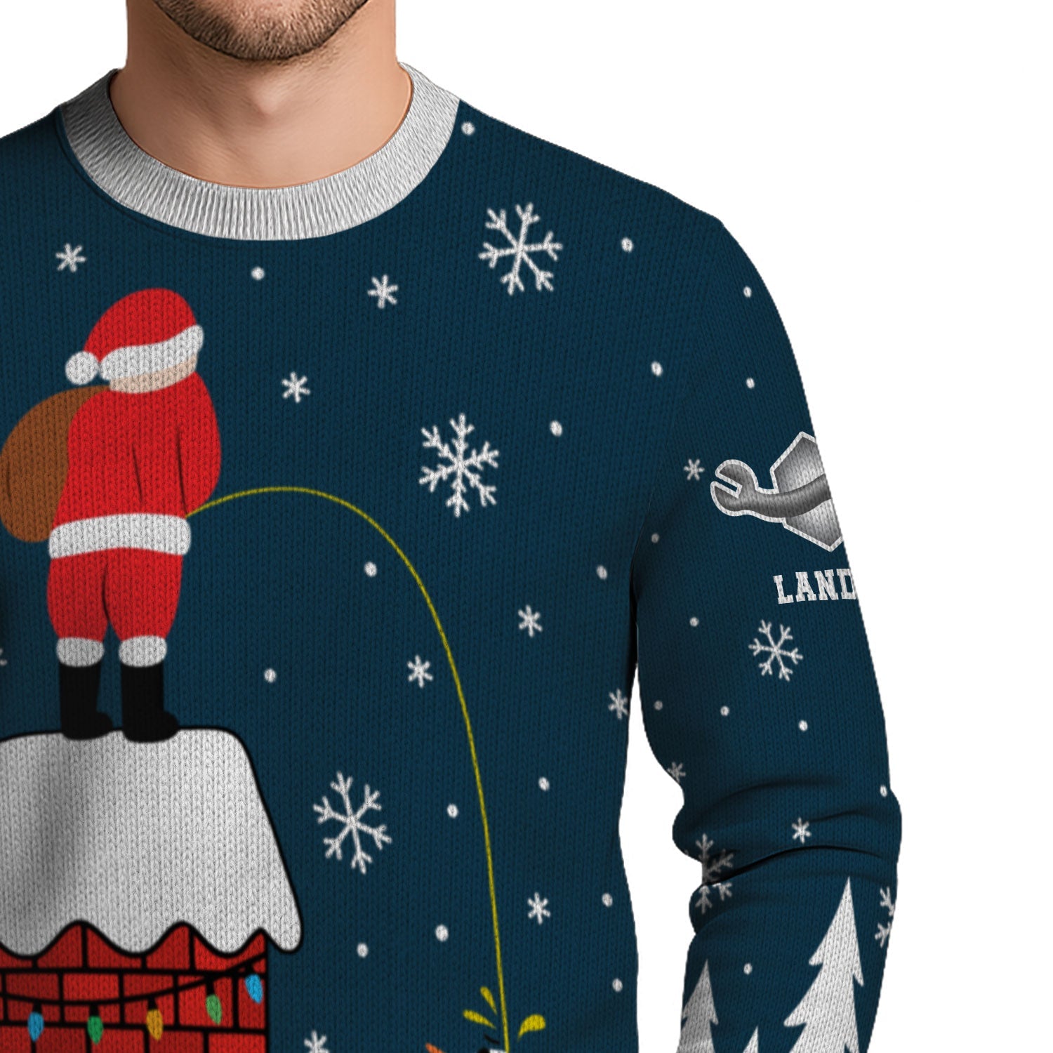 Personalized US Navy Christmas Ugly Sweater KAUST22