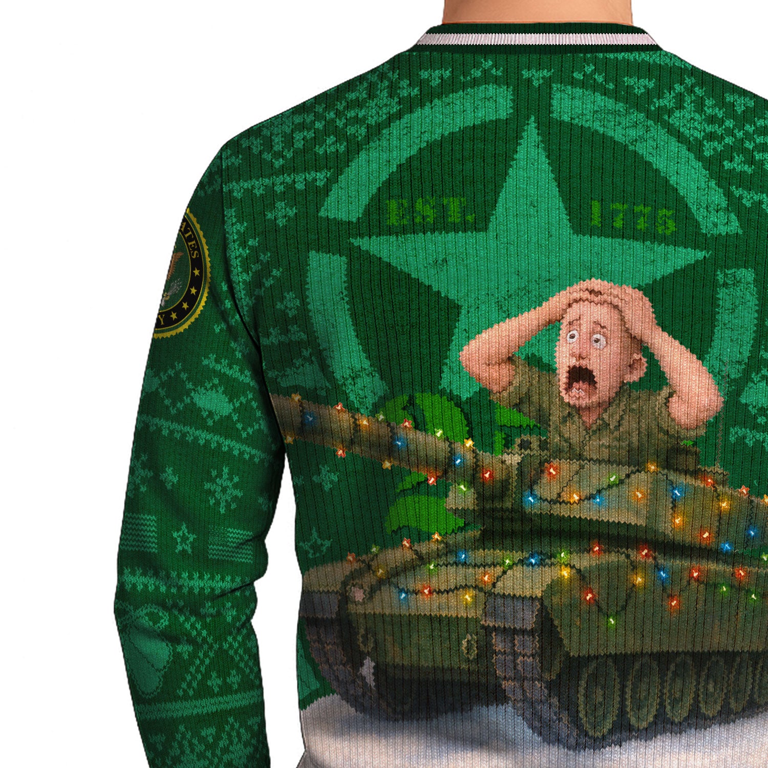 US Army Snowman Ugly Christmas Sweater