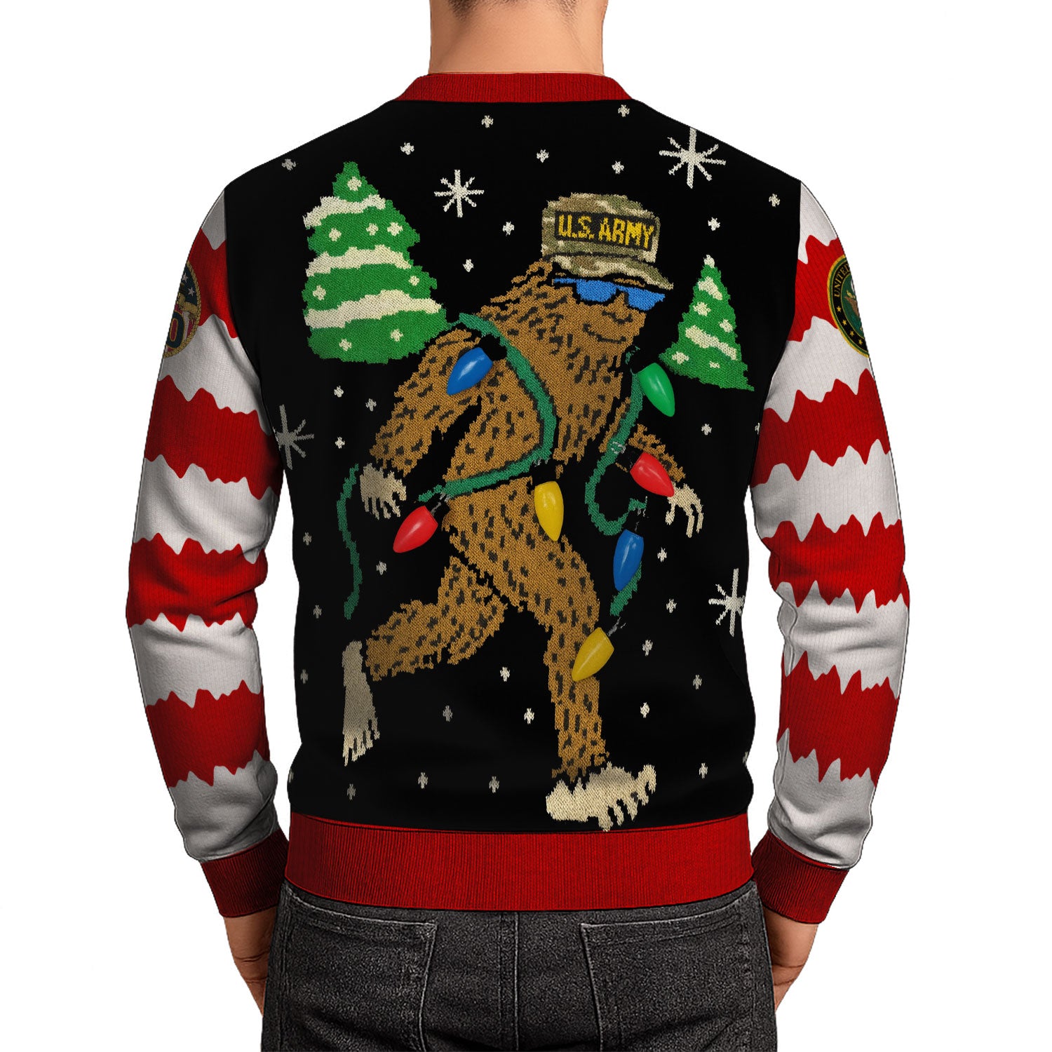 US Army Let It Xmas Tree Ugly Christmas Sweater