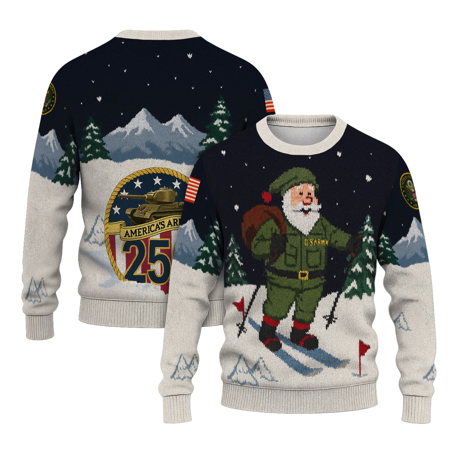 US Army Santa Ugly Christmas Sweater