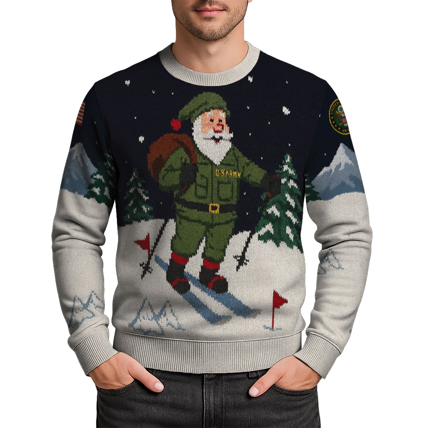 US Army Santa Ugly Christmas Sweater