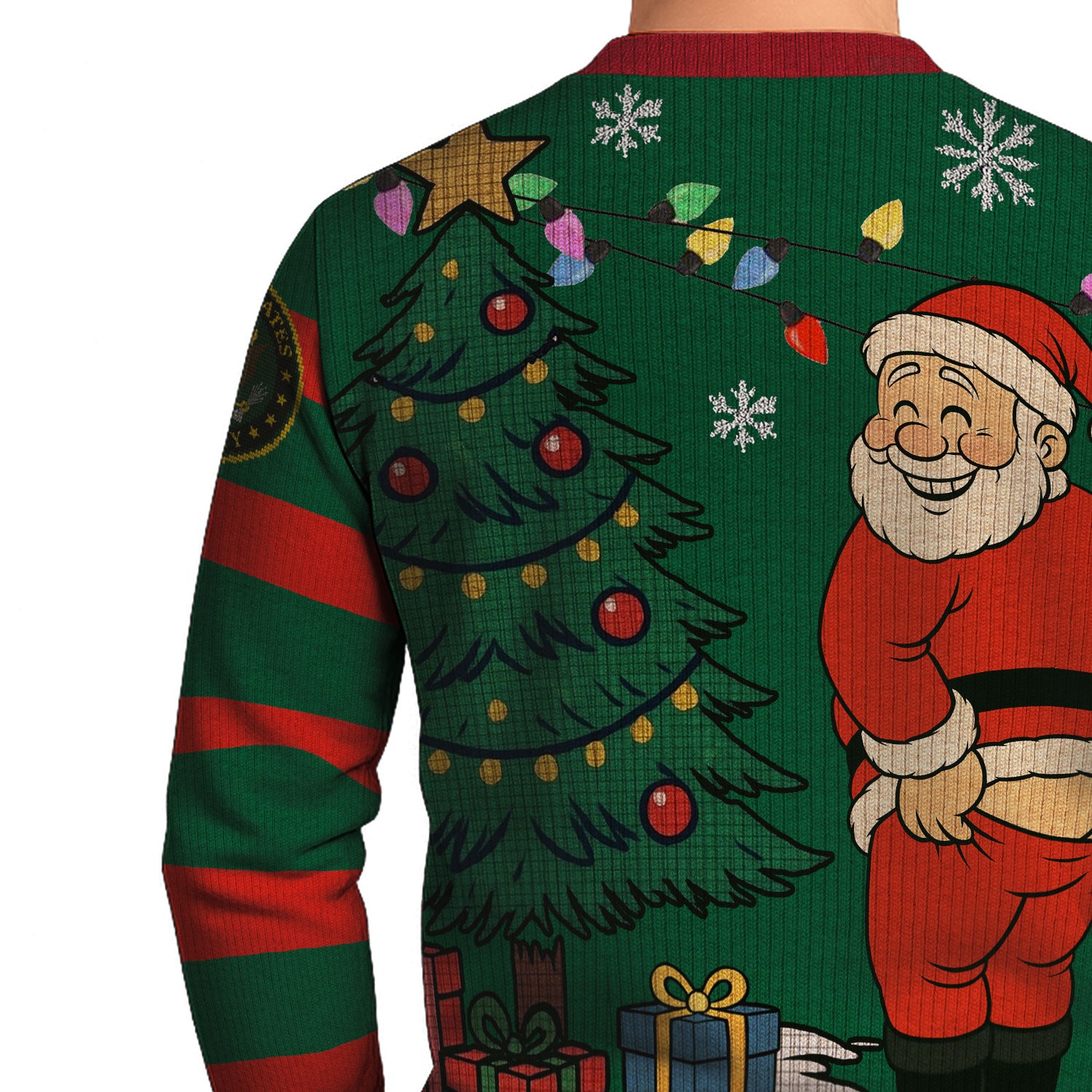 US Army Santa Xmas Ugly Christmas Sweater