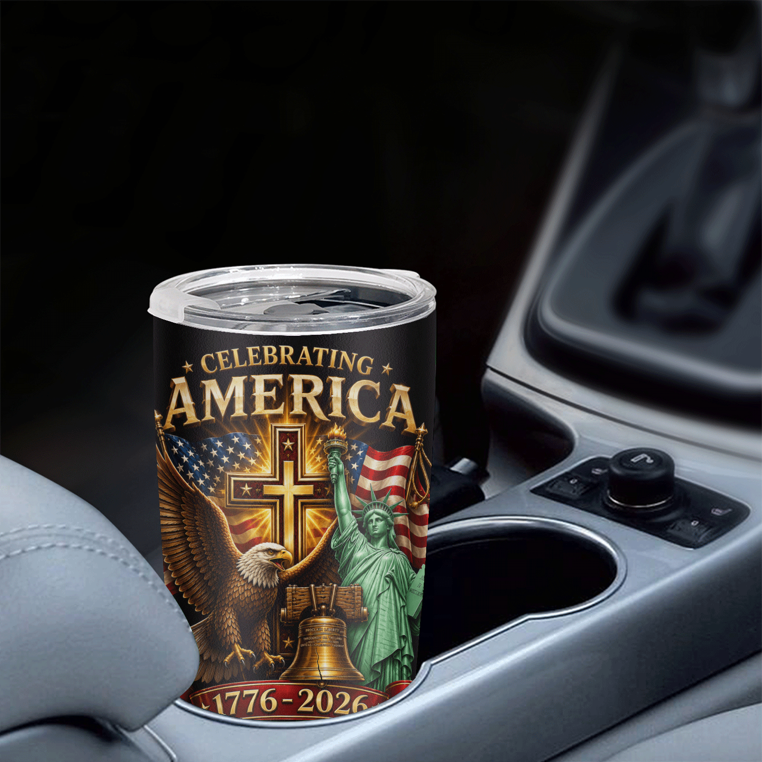 Celebrating America 250 Years Eagle Liberty Bell 20oz Tumbler