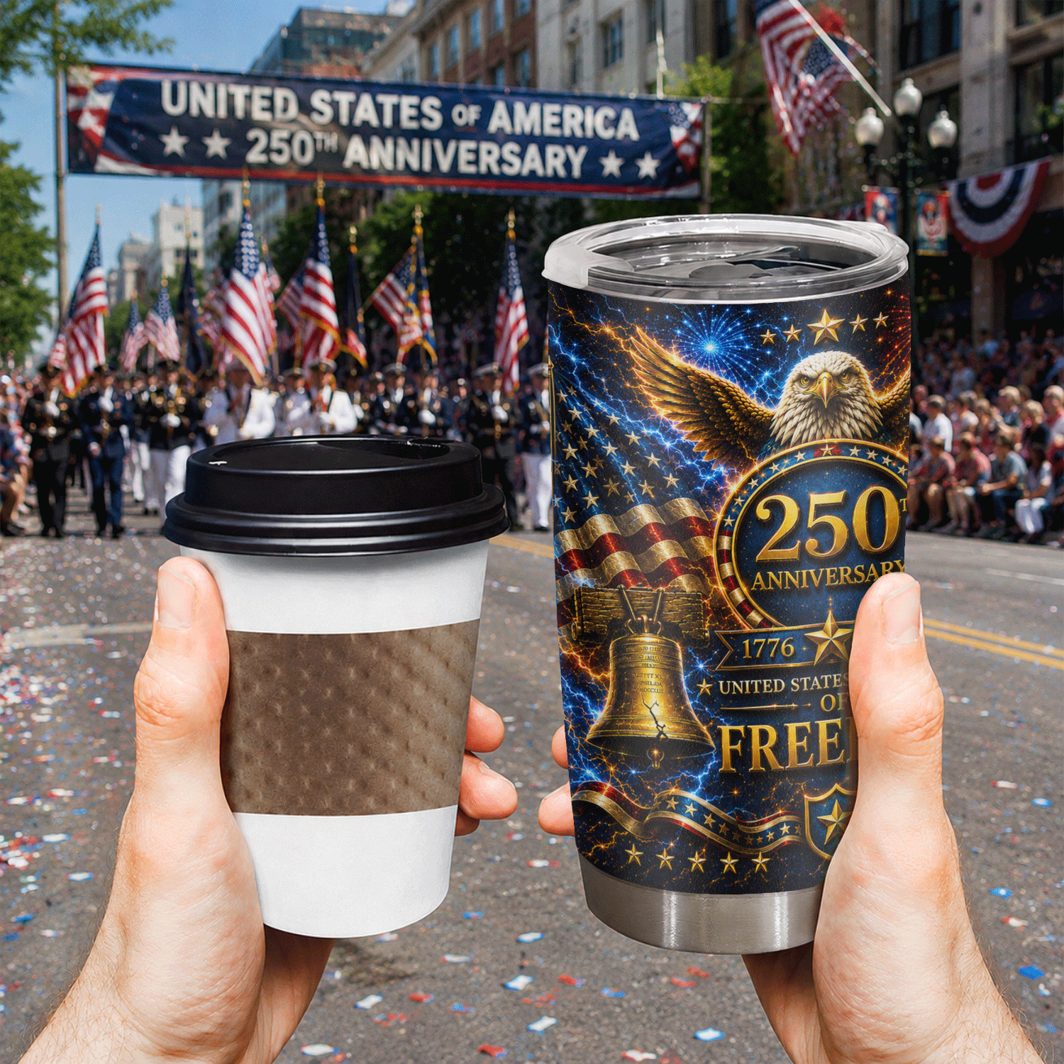 USA 250th Anniversary Freedom 20oz Stainless Tumbler