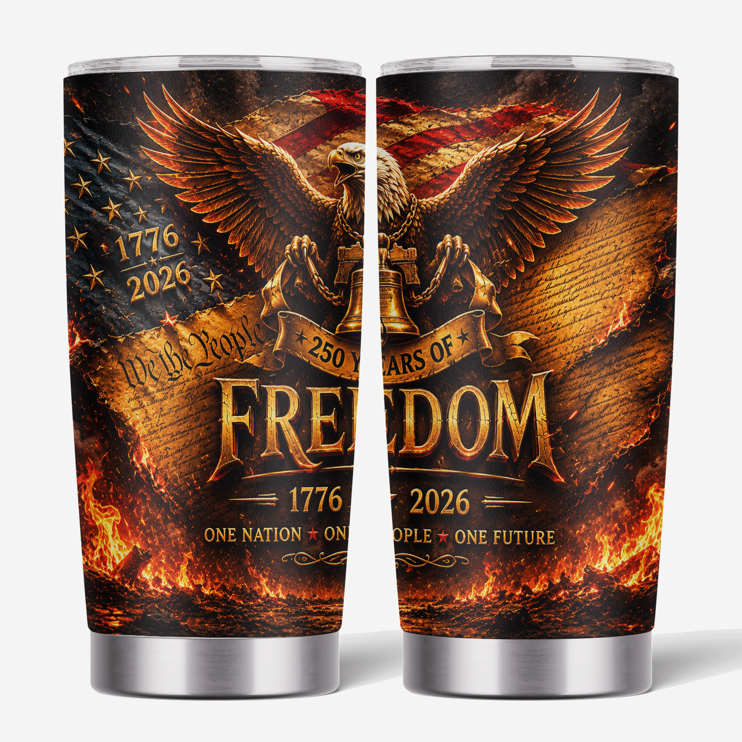 250 Years of Freedom Eagle Bell 1776-2026 20oz Tumbler