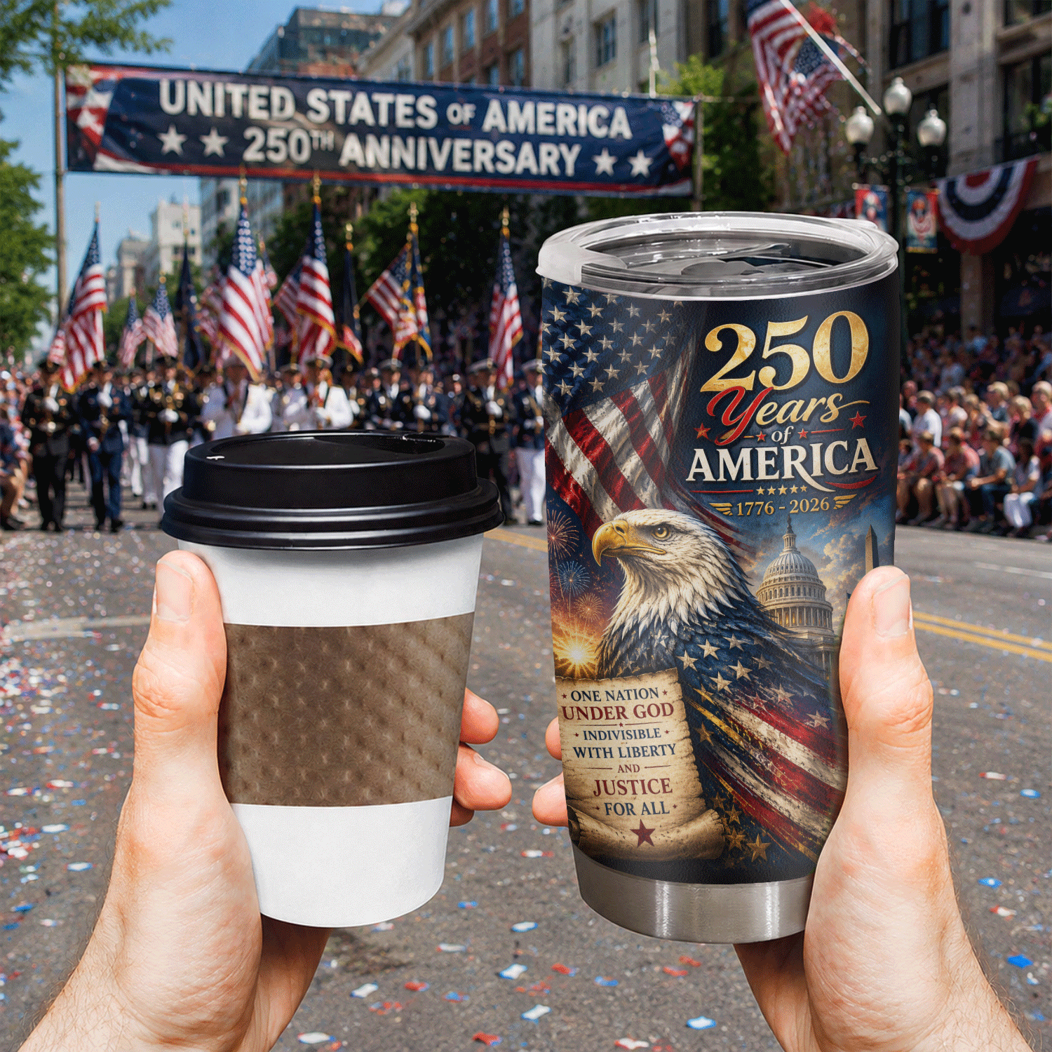 USA 250th Anniversary Founding Fathers 20oz Tumbler