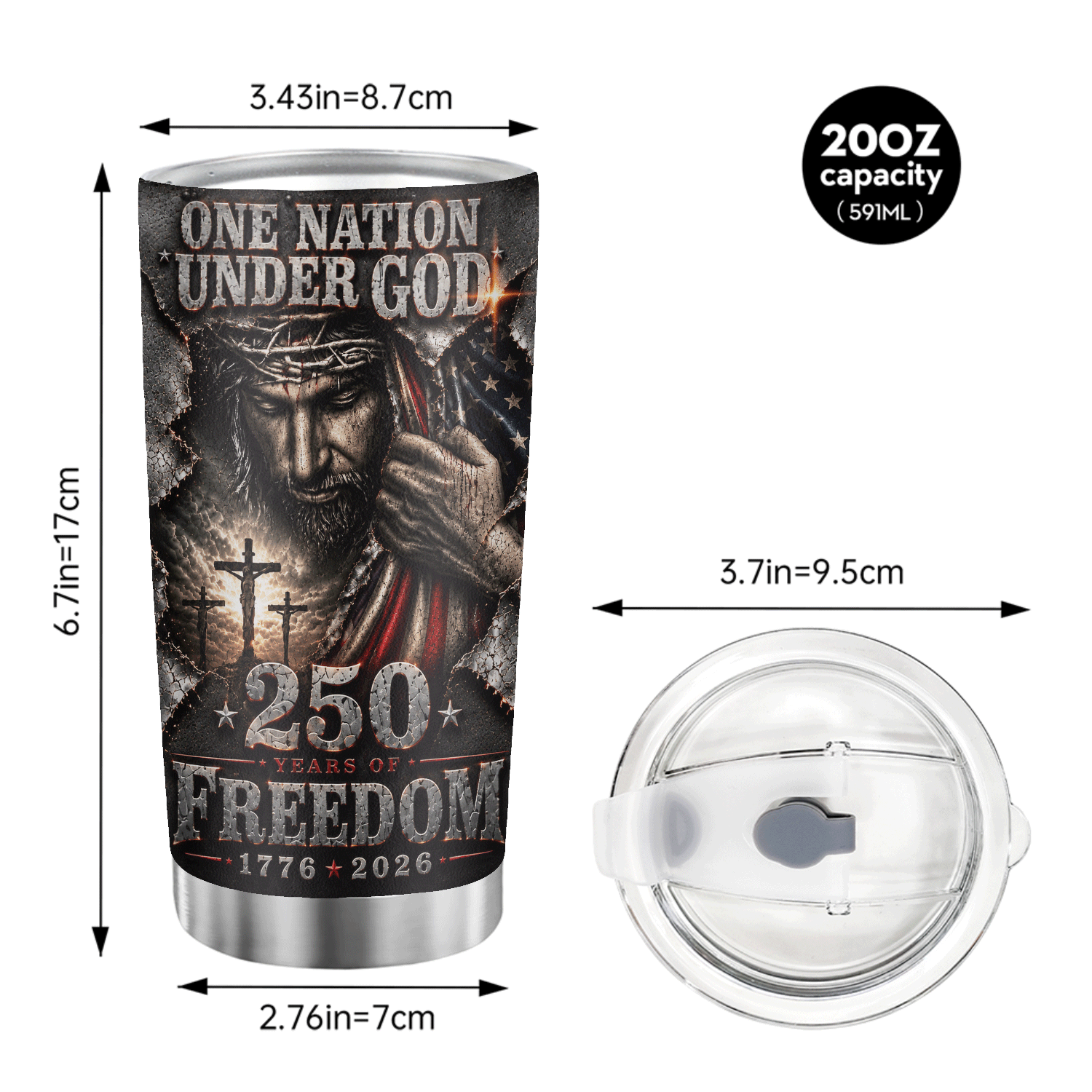America 1776-2026 Heritage Tumbler 20oz Collector Gift