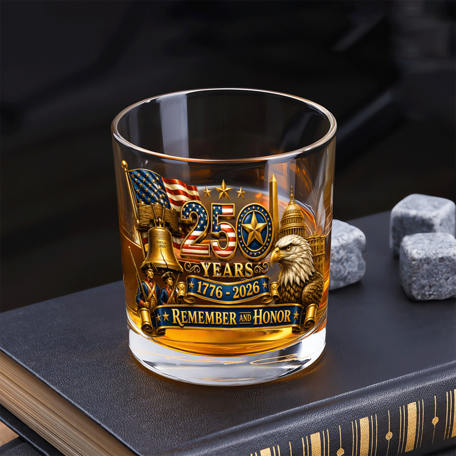 USA Freedom Whiskey Glass 1776-2026 Collector Edition