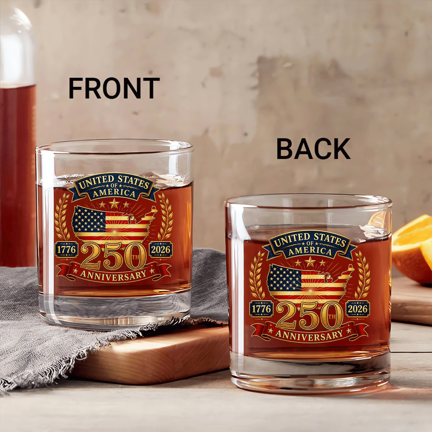 USA 250 Celebration Bourbon Glass American Pride Edition