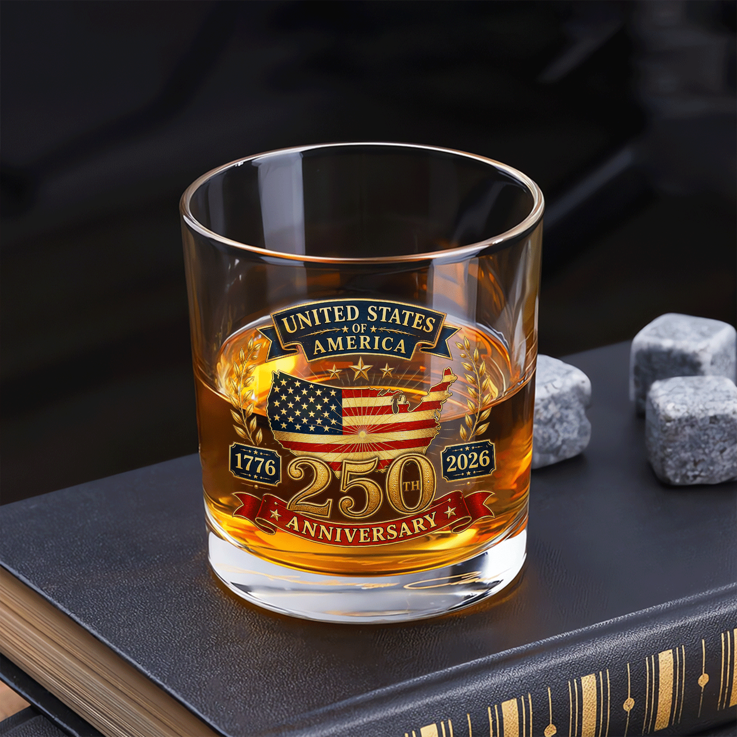 USA 250 Celebration Bourbon Glass American Pride Edition