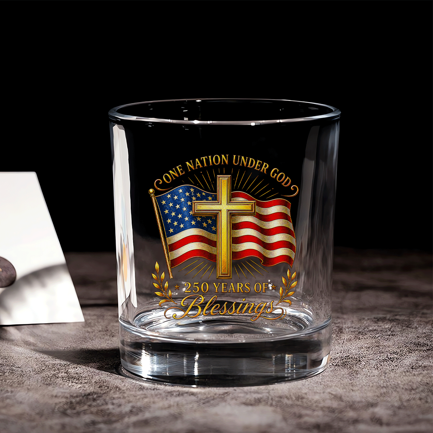 American Freedom Whiskey Glass USA Semiquincentennial Gift