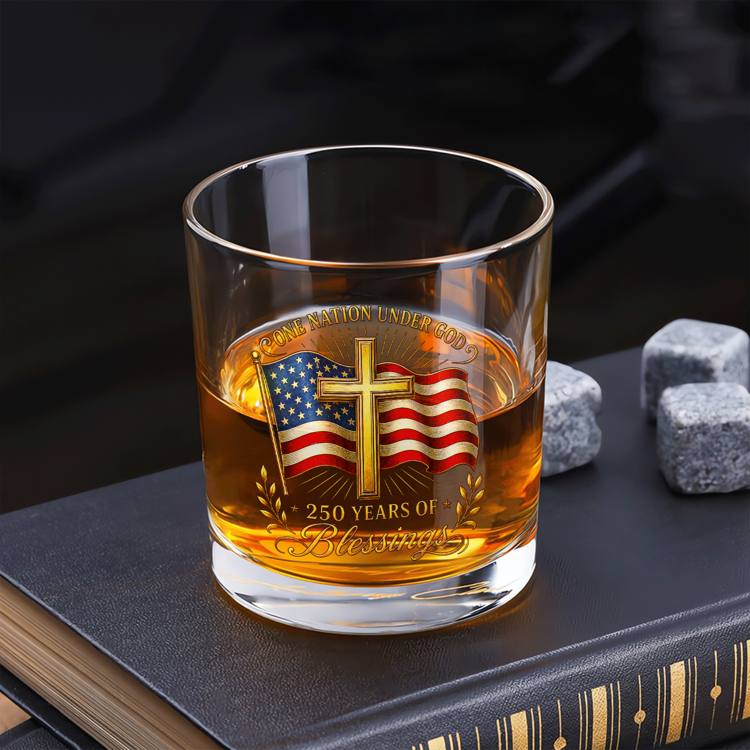 American Freedom Whiskey Glass USA Semiquincentennial Gift