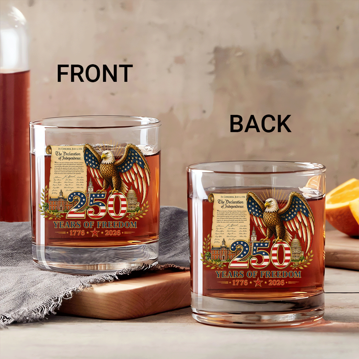 America 250 Heritage Whiskey Tumbler Commemorative Keepsake